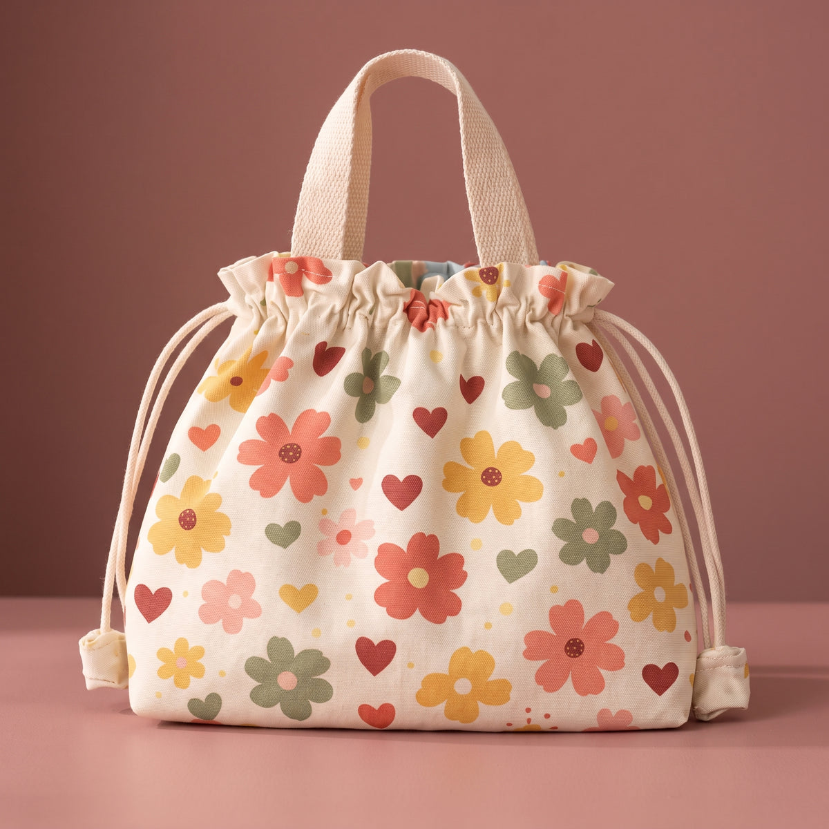 Drawstring Bag PDF Sewing Pattern | Lunch Bag & Knitting Project Bag, 2 Sizes | A0, A4, US Letter