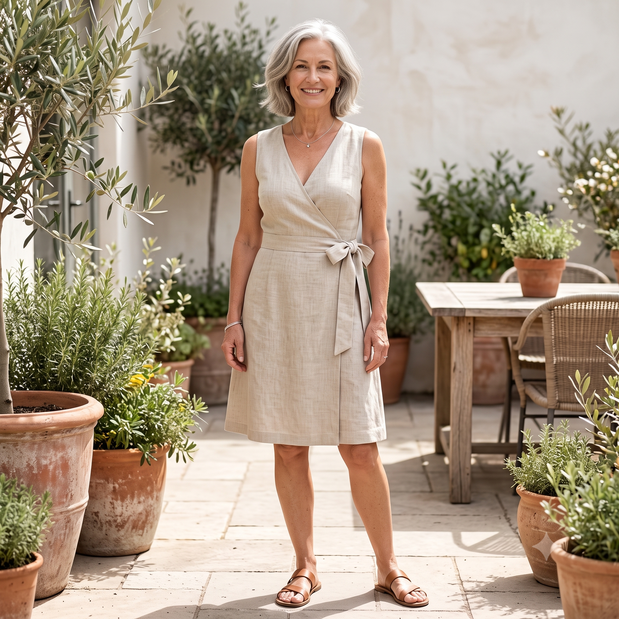 Wrap Dress Sewing Pattern PDF | Sleeveless V-Neck A-Line Dress Pattern, Tie Waist Linen Summer Dress, Beginner, Sizes XXS-5XL, Instant Download