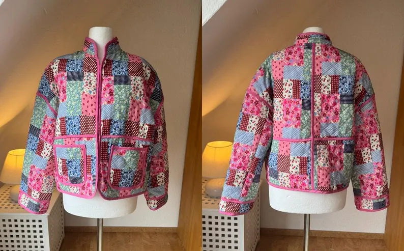 Quilted Jacket Beginner Sewing Pattern | Sizes XXS-5XL | Jacket Cardigan Pattern | INSTANT DOWNLOAD