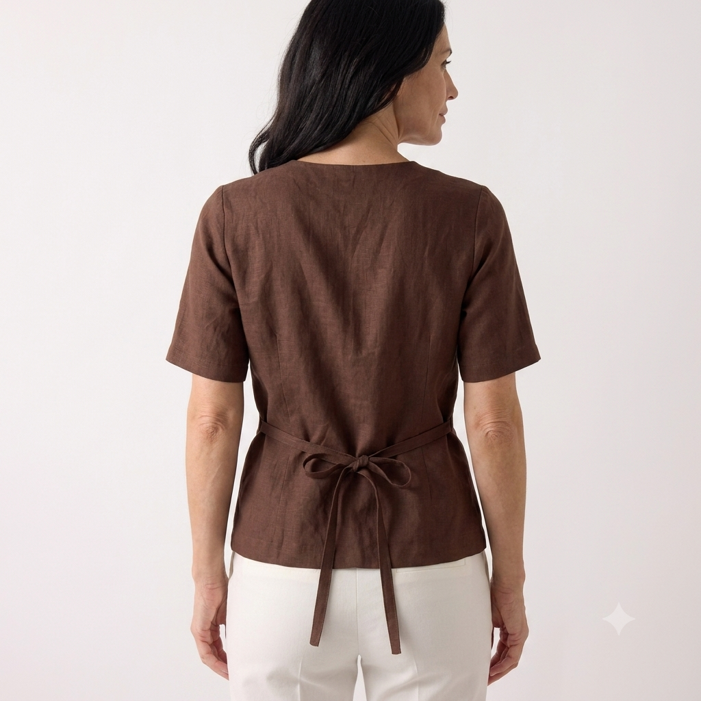 The Linen Vest Top — PDF Sewing Pattern | Sleeveless & Short Sleeve, 2 Options Included