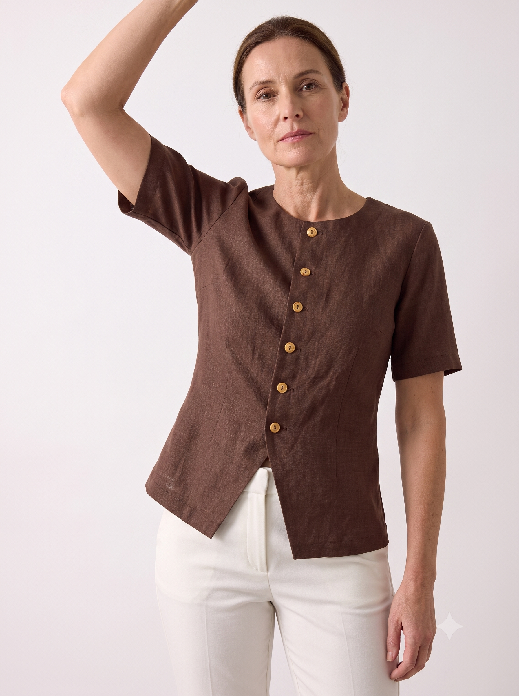 The Linen Vest Top — PDF Sewing Pattern | Sleeveless & Short Sleeve, 2 Options Included