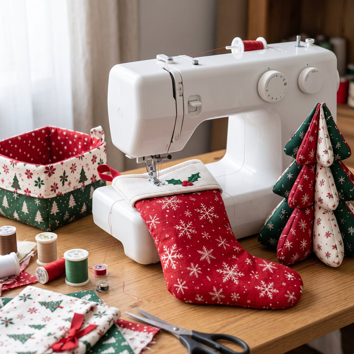 10 Christmas Sewing Patterns Bundle PDF, Stocking, Baskets, Star Table Mat, Gift Bag, Fabric Tree, Easy Holiday Decor