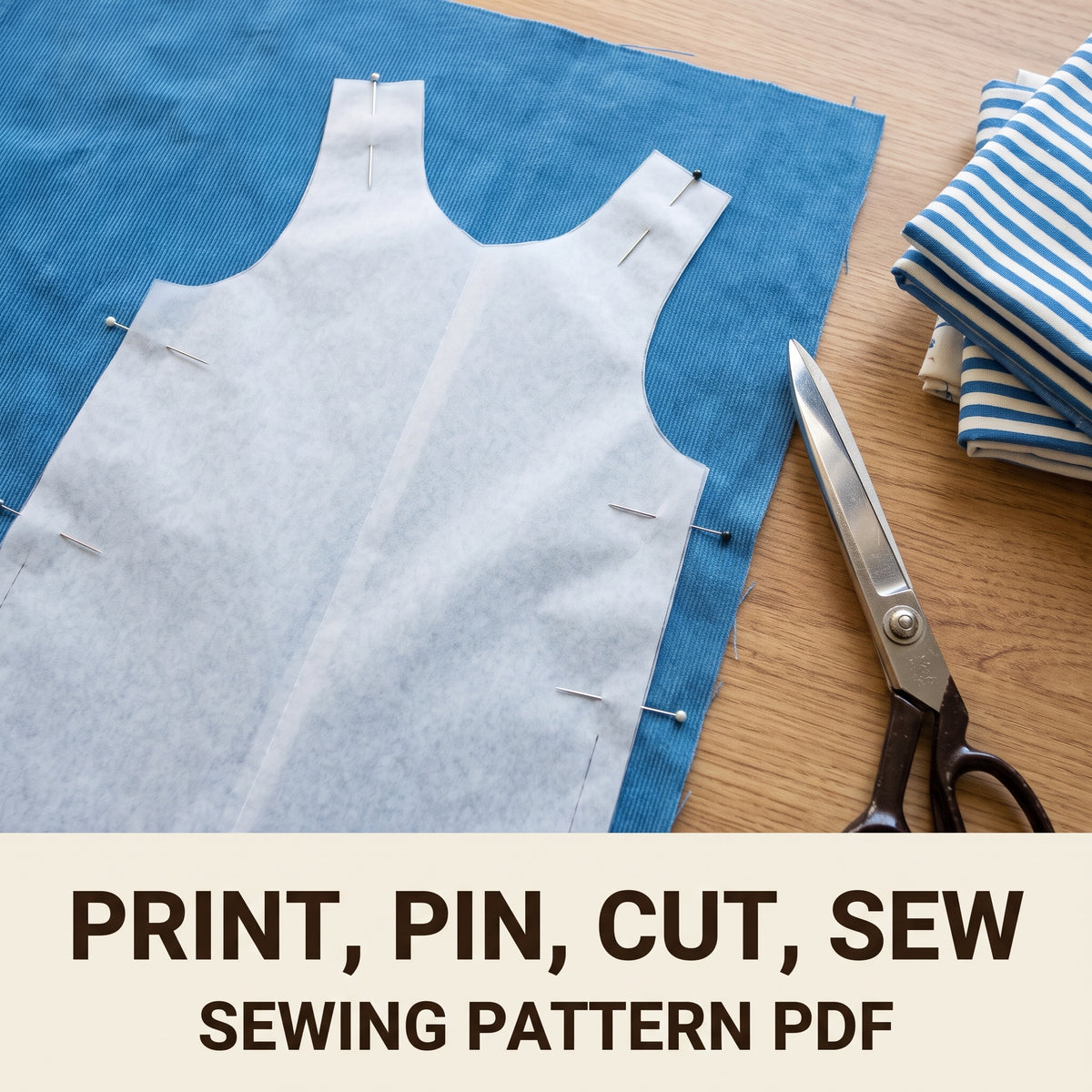 Baby Overalls Sewing Pattern PDF, Corduroy Dungarees with Bib and Snap Crotch plus Striped T-Shirt, 6 Months to 4T