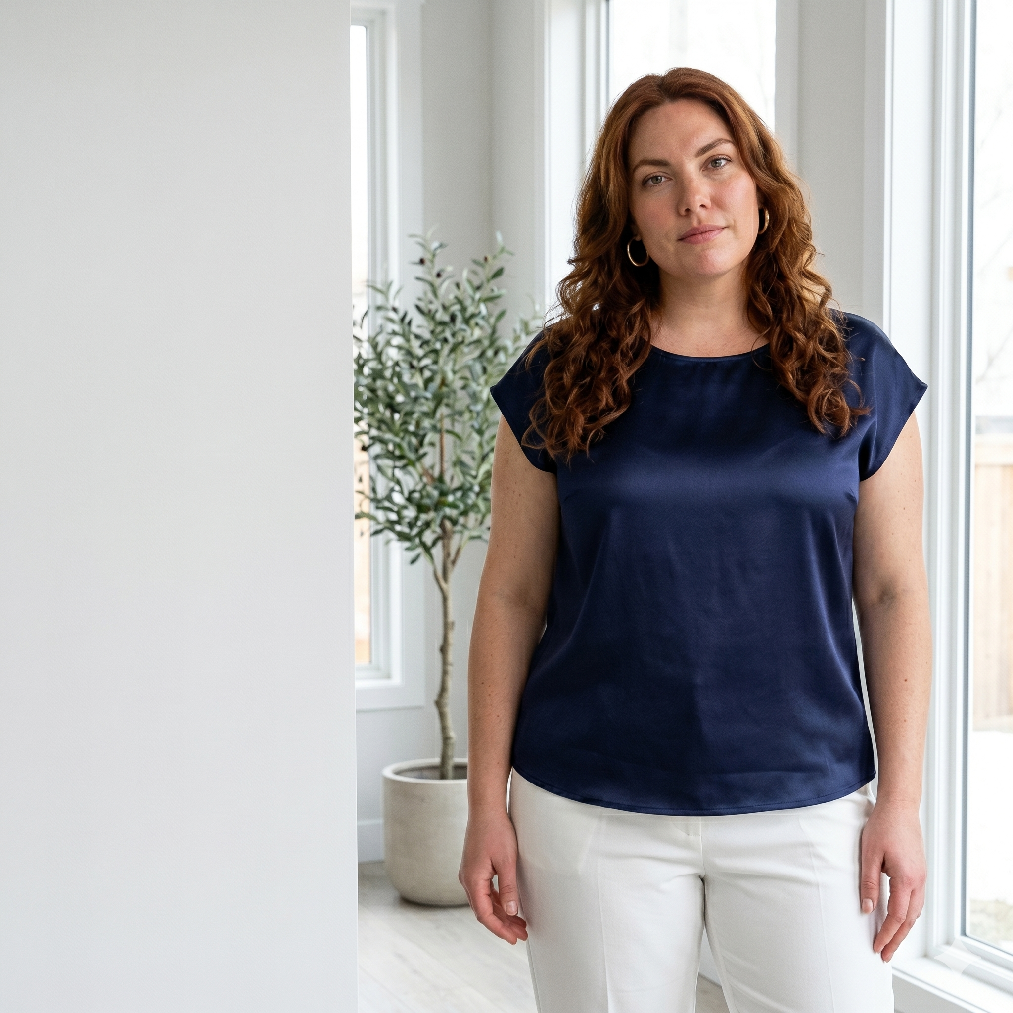 Basic woven cap sleeve t-shirt/blouse - Easy to sew PDF sewing pattern for women