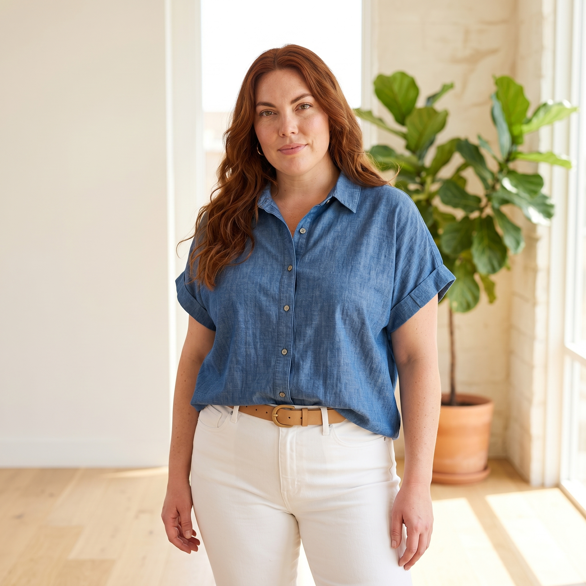 Batwing Blouse Sewing Pattern PDF | Button Up Shirt Pattern | Relaxed Fit Summer Blouse | Easy Beginner Pattern | Women Sewing Pattern