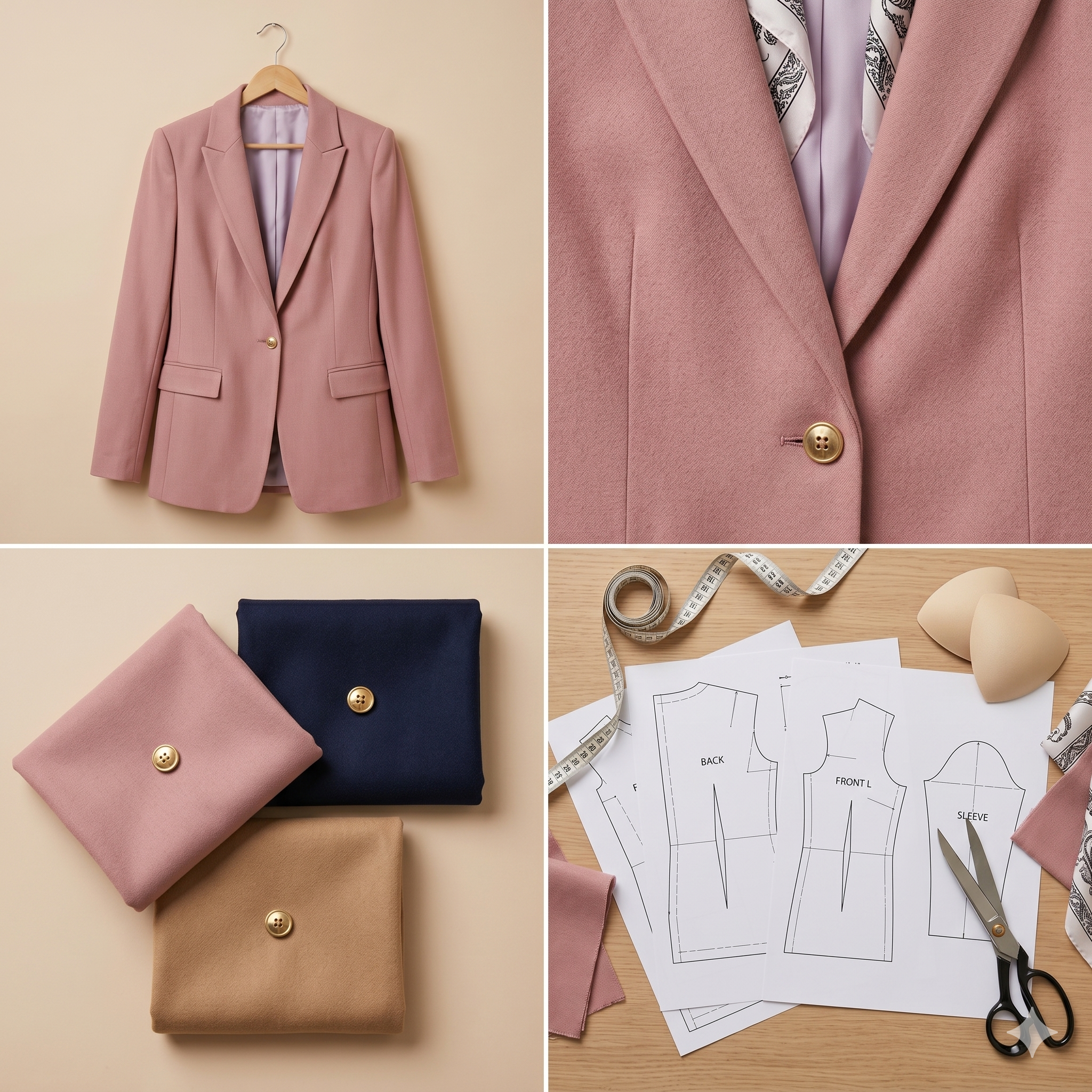 Blazer Sewing Patterns - Womens Sewing Pattern - Lined Double Breasted Jacket - Modern Sewing Pattern - Jacket Pattern - Blazer Pattern