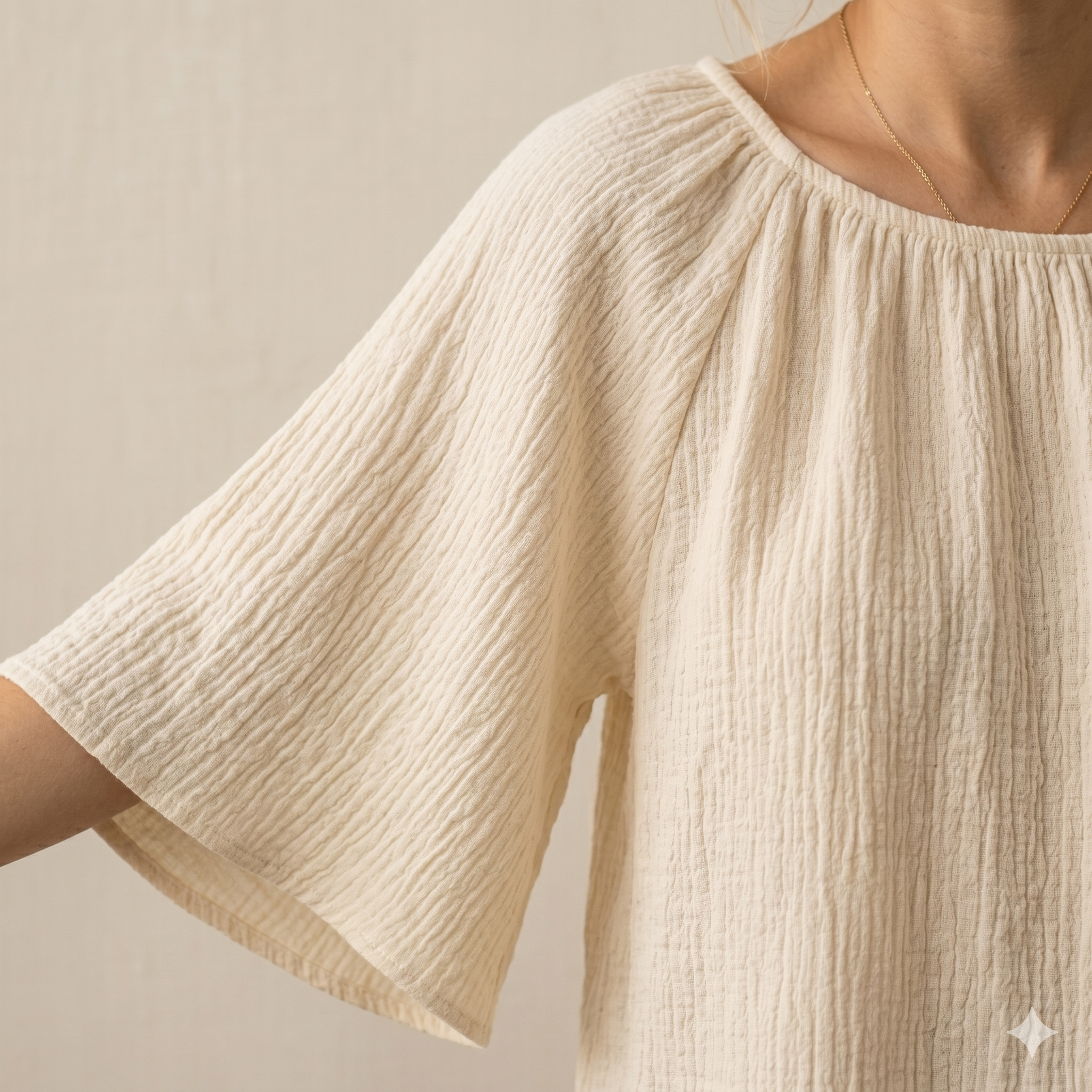 Oversized Boat Neck Blouse — Sewing Pattern (PDF) | Bell Sleeve Summer Top