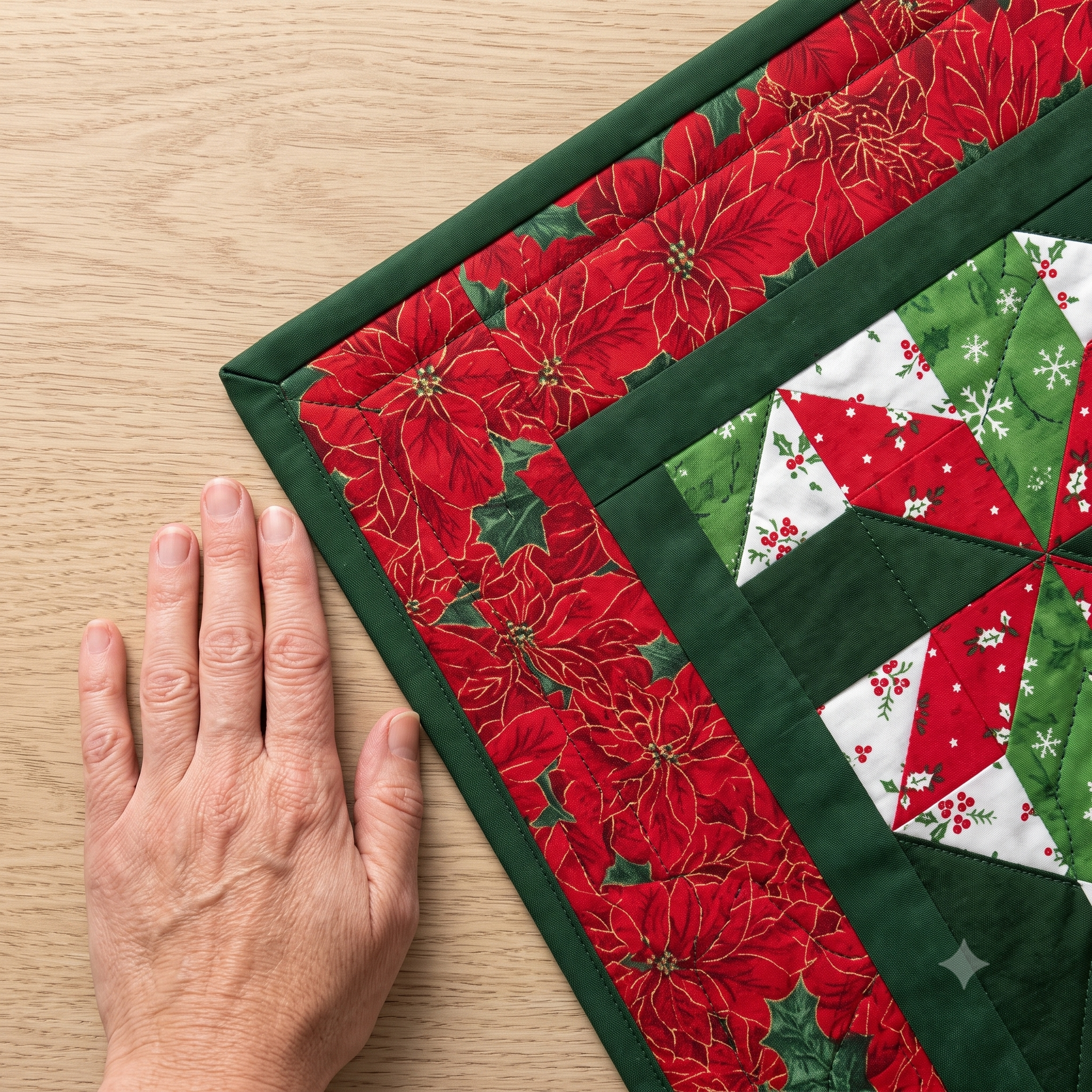 Christmas Star Table Runner Quilt Pattern PDF | 20 x 36 Holiday Patchwork | Wall Hanging | Instant Download