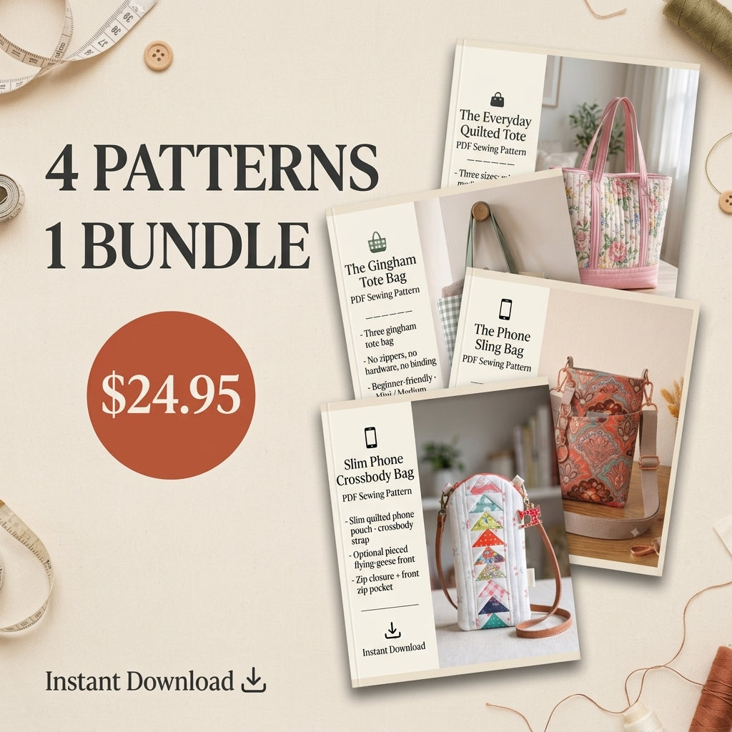 The Everyday Bag Collection – 4 PDF Sewing Patterns