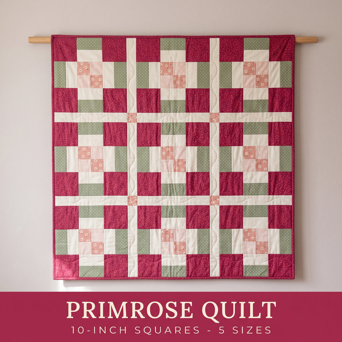 Disappearing Four Patch Quilt Pattern PDF, Easy Layer Cake Quilt, Sew Slice and Swap, Baby Throw Twin Queen King
