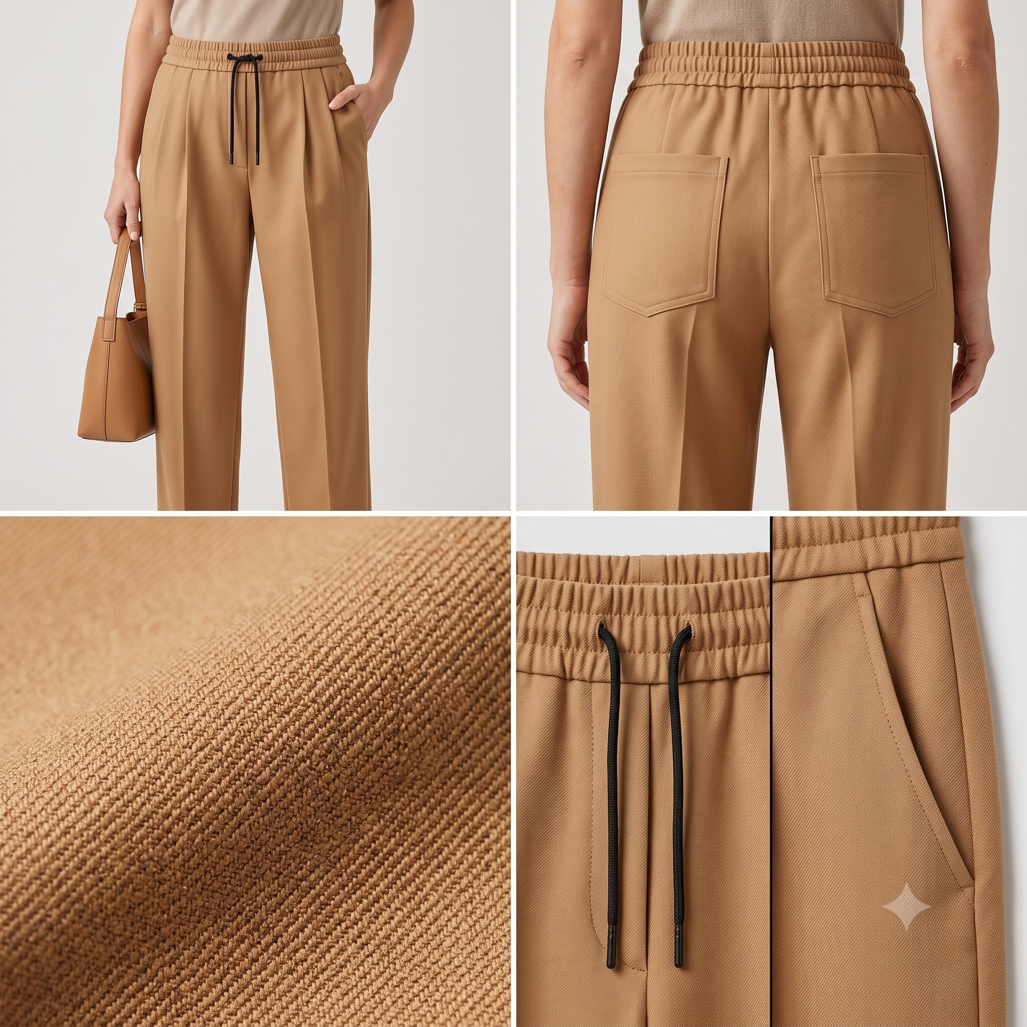 ÉTINCELLE Trousers Sewing Pattern PDF, Pleated Straight Leg Pants, Elastic Waist Trousers, Low Mid Rise, Video Tutorial, Bilingual FR/EN, Sizes 32–52