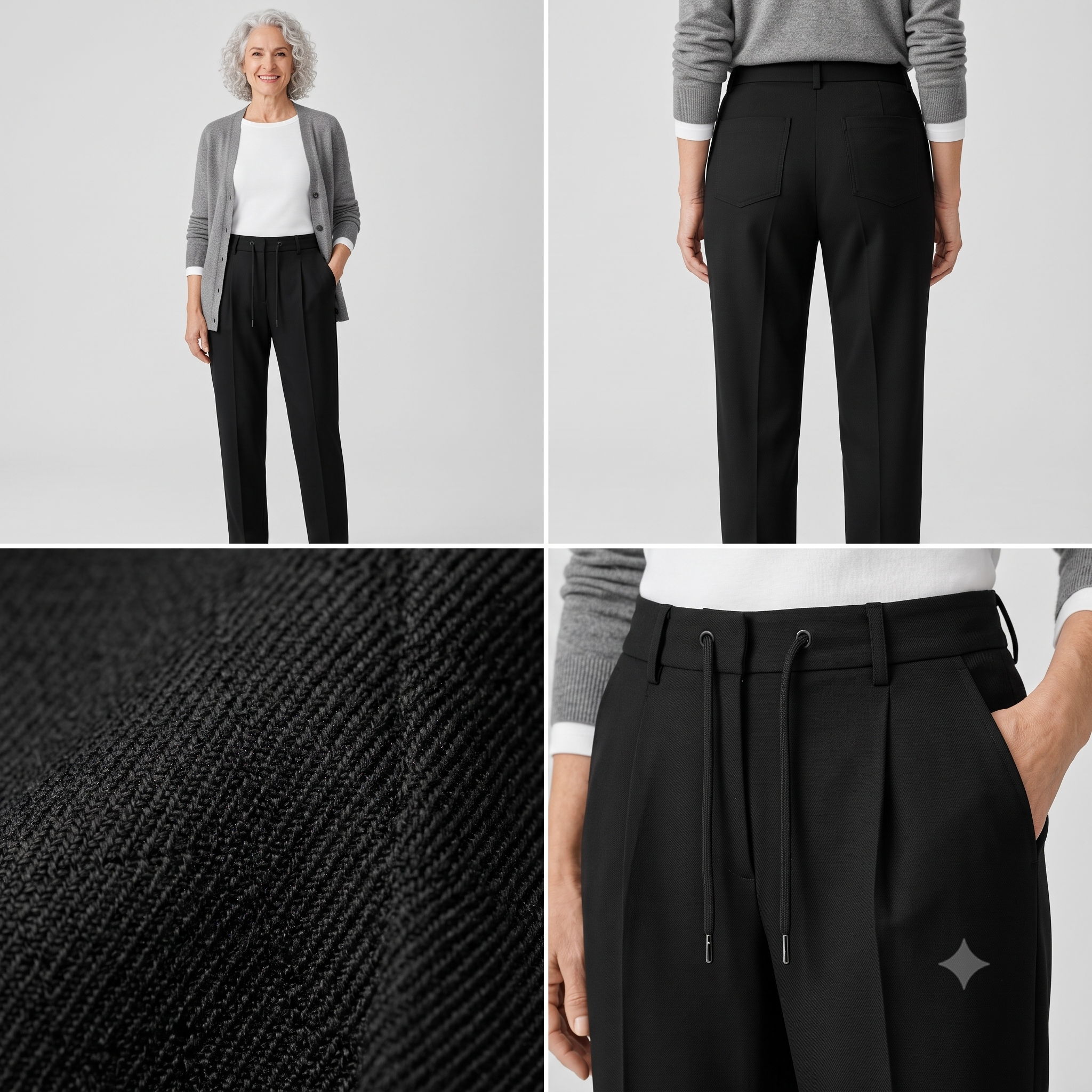 ÉTINCELLE Trousers Sewing Pattern PDF, Pleated Straight Leg Pants, Elastic Waist Trousers, Low Mid Rise, Video Tutorial, Bilingual FR/EN, Sizes 32–52