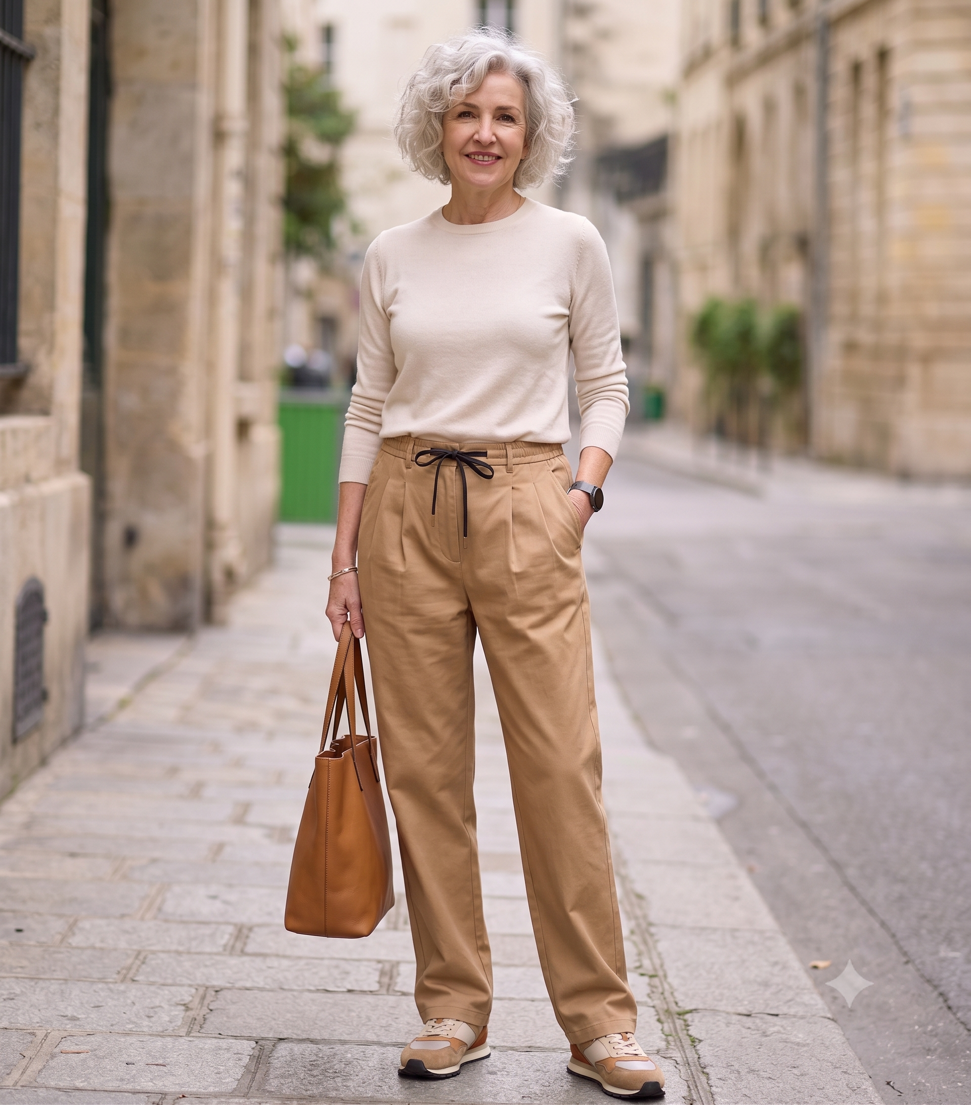 ÉTINCELLE Trousers Sewing Pattern PDF, Pleated Straight Leg Pants, Elastic Waist Trousers, Low Mid Rise, Video Tutorial, Bilingual FR/EN, Sizes 32–52