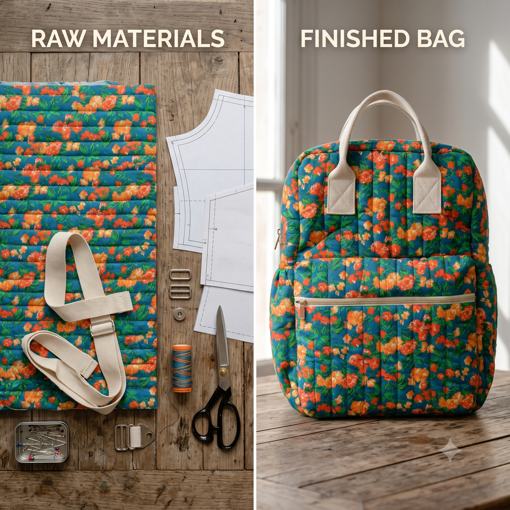 EUGÈNE Backpack Sewing Pattern PDF, Backpack & Shoulder Bag, Three Sizes, Fully Lined, Laptop Pocket, Intermediate to Advanced, Instant Download