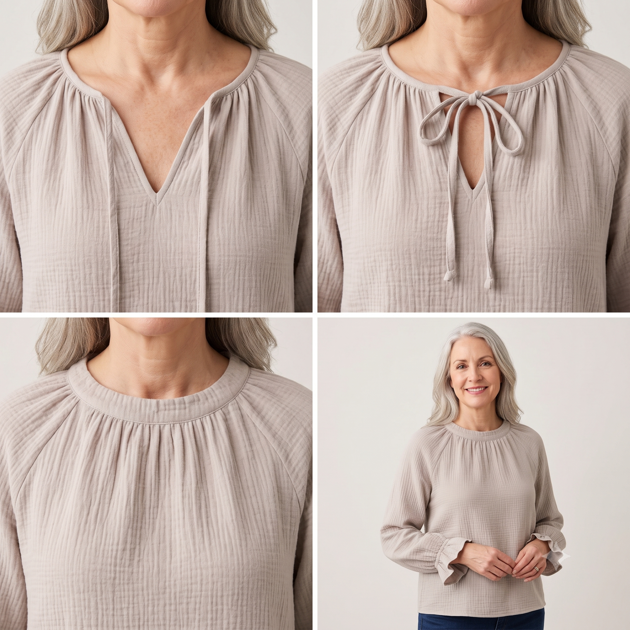 Blouse Dress Sewing Pattern PDF | Ella Boho Raglan Sleeve Top & Dress Pattern for Women, 3 Necklines, Beginner, Sizes XS-3XL, Instant Download