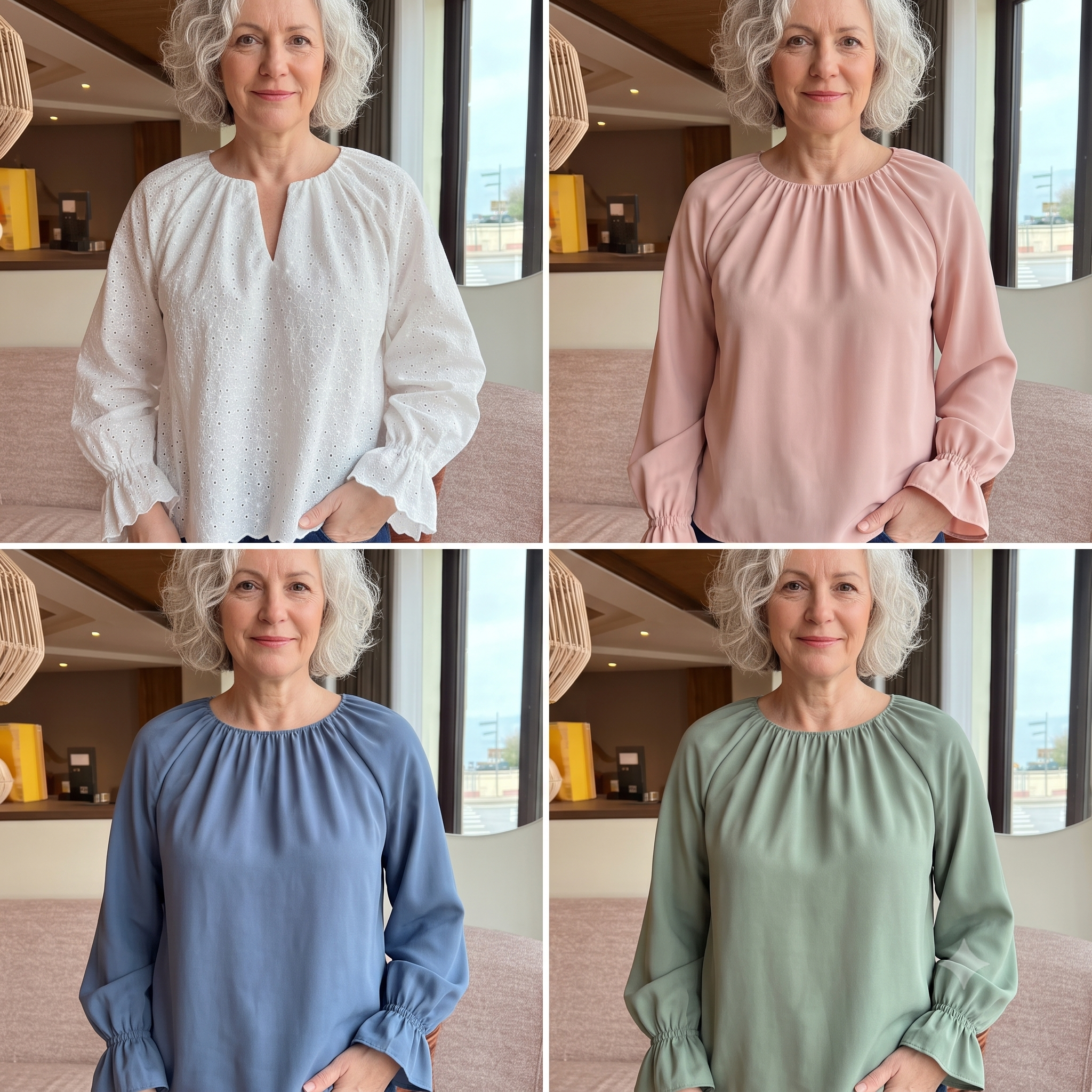 Blouse Dress Sewing Pattern PDF | Ella Boho Raglan Sleeve Top & Dress Pattern for Women, 3 Necklines, Beginner, Sizes XS-3XL, Instant Download