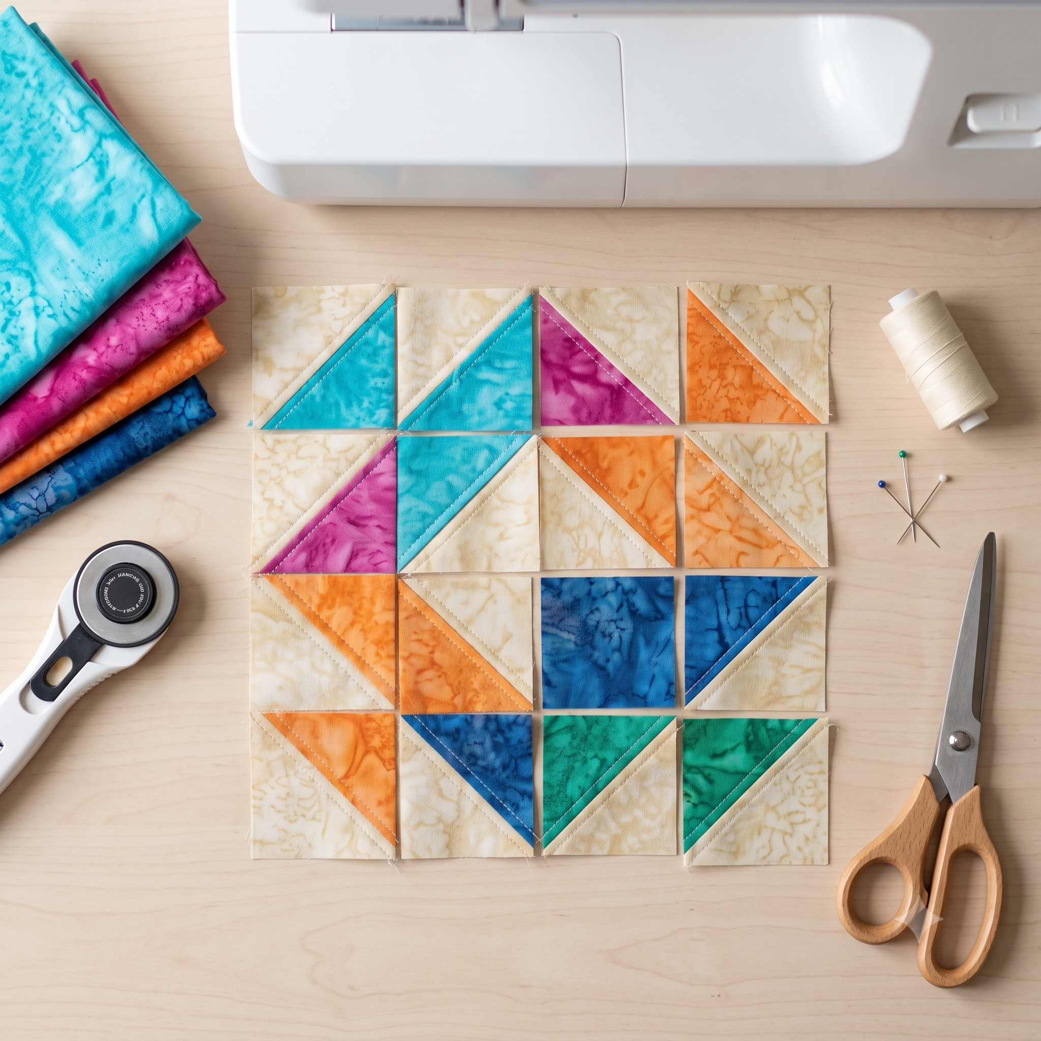 Enchanted Garden Quilt Pattern PDF | Modern Batik Quilt | Throw to King | Instant Download