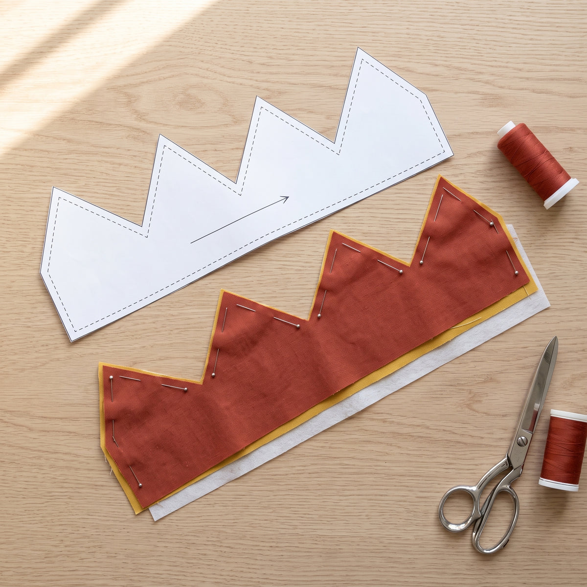 Fabric Crown Sewing Pattern PDF, Kids Birthday Crown, Ages 2-7