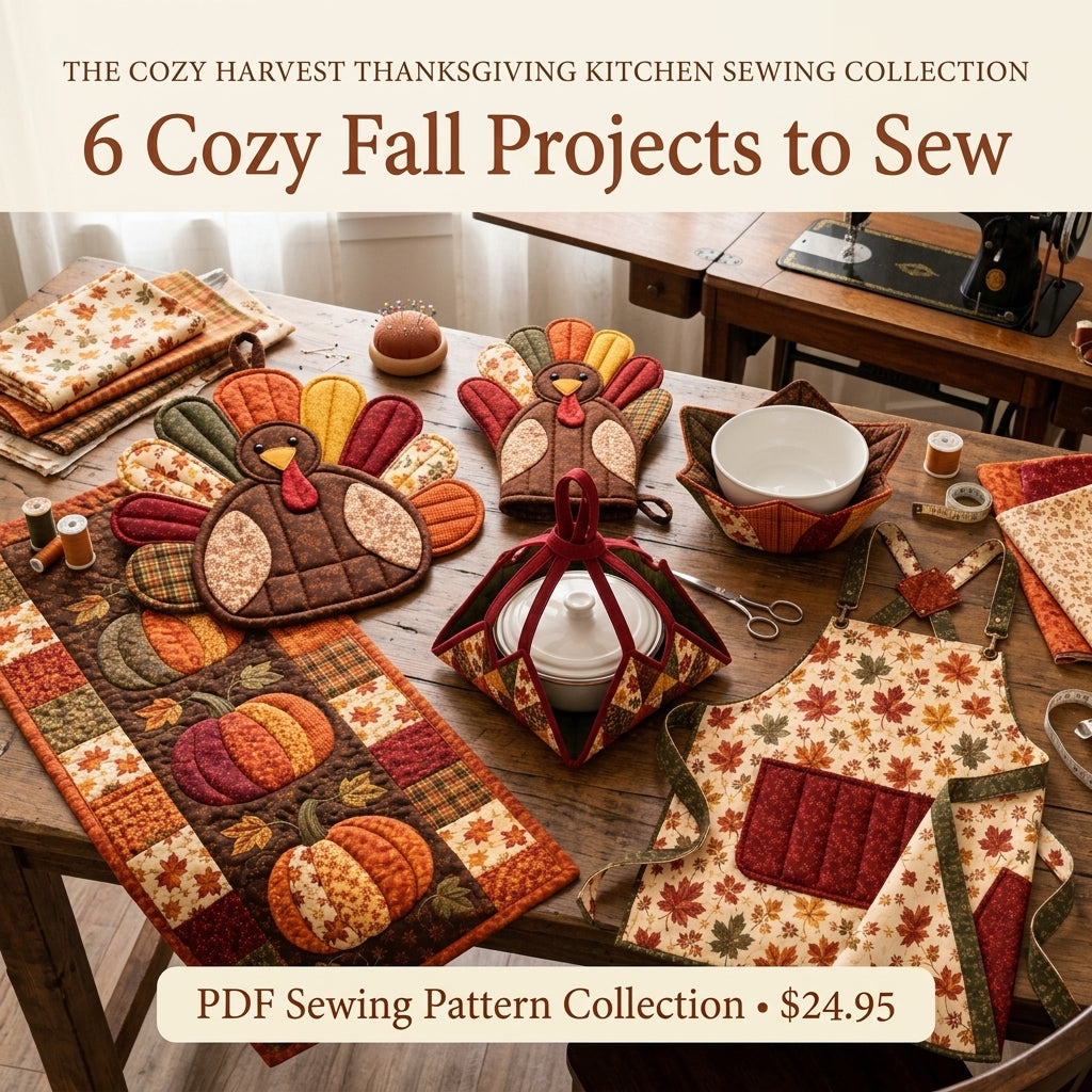 Thanksgiving Kitchen Sewing Bundle – 6 PDF Sewing Patterns