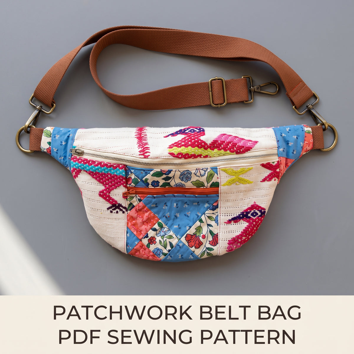 Belt Bag Sewing Pattern PDF | Fanny Pack & Bum Bag with Video Tutorial | 11 x 7 inch | A4 & US Letter, Easy