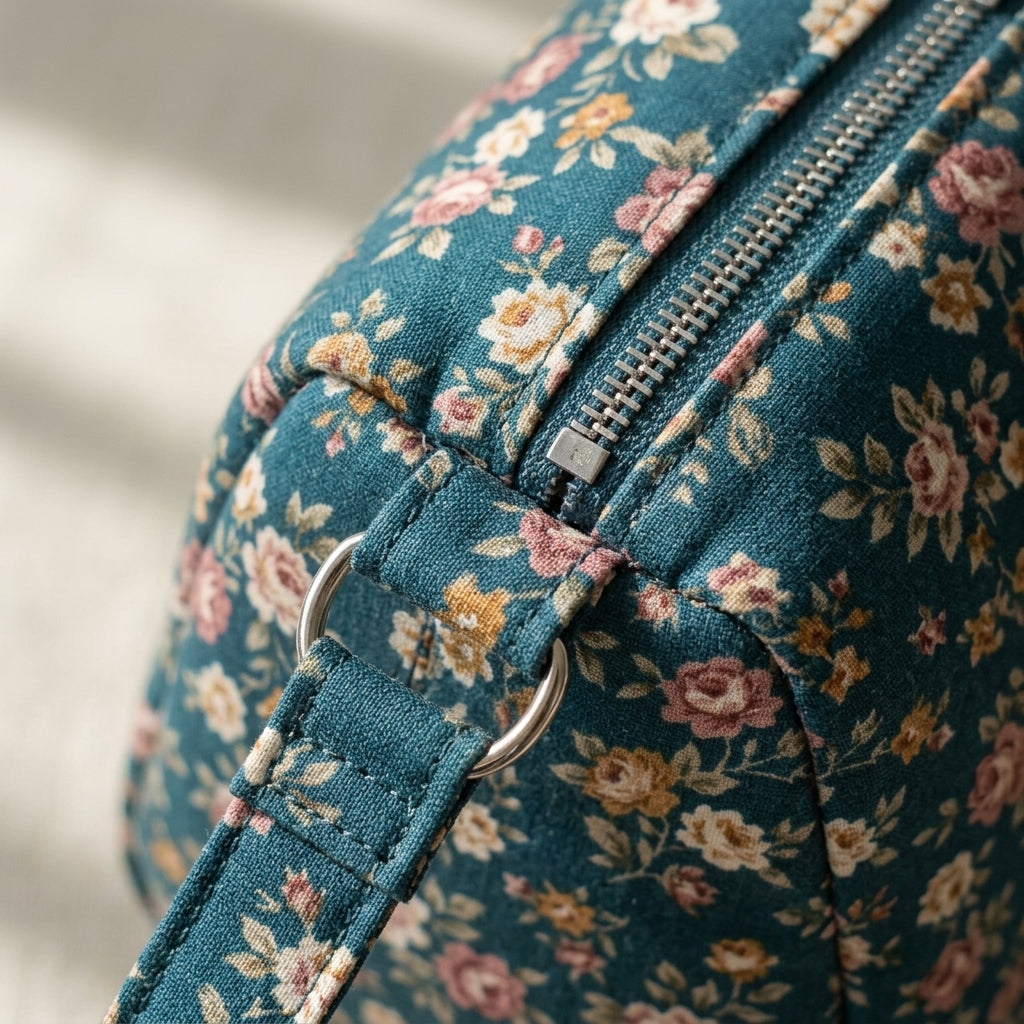 Small Shoulder Bag Sewing Pattern | Zip Top with Two Side Pockets | 24 x 12.5 x 8 cm | A4 & US Letter PDF | Instant Download