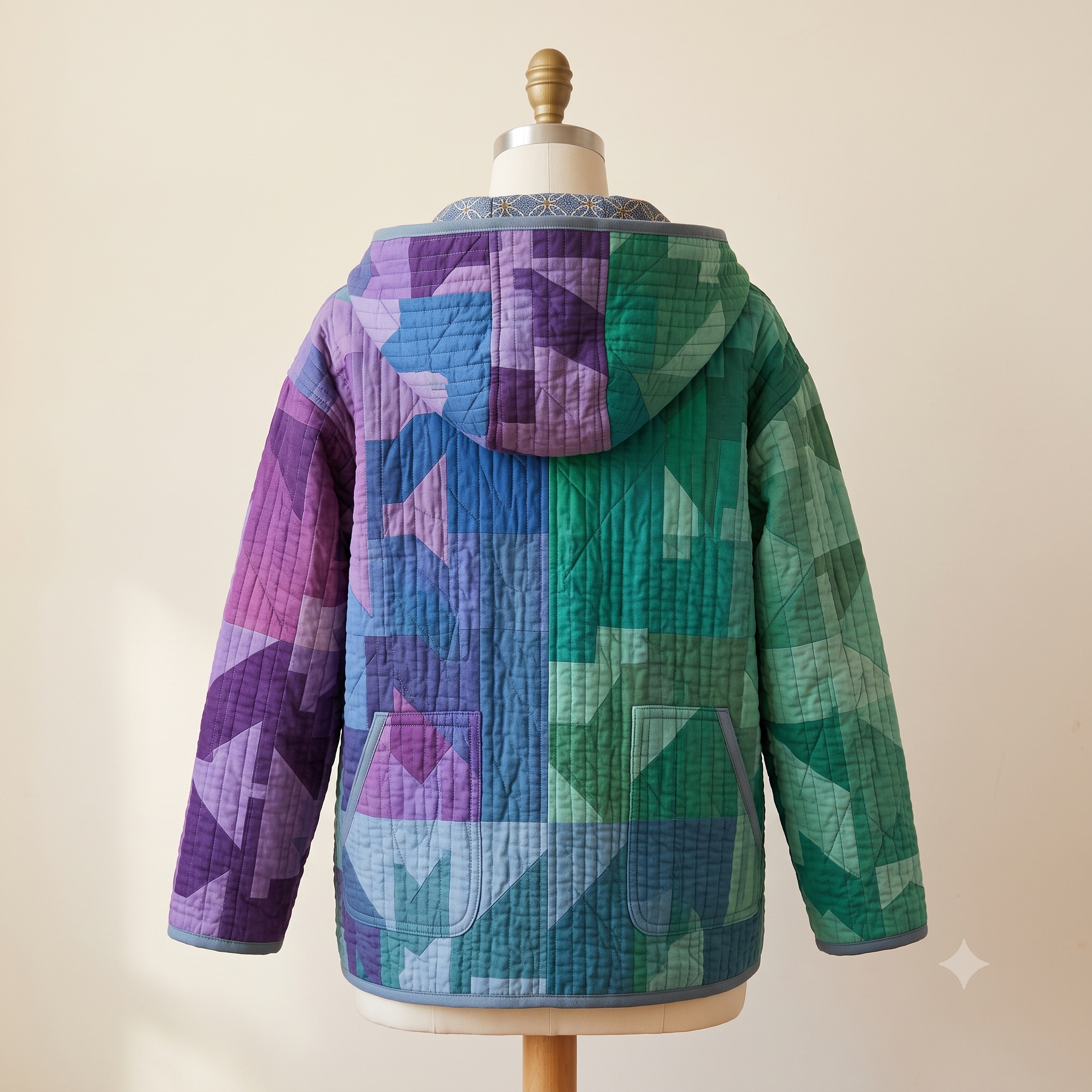 Hooded Quilt Coat Sewing Pattern | Quilted Jacket PDF | Sizes XXS-4XL | A0, A4 & US Letter