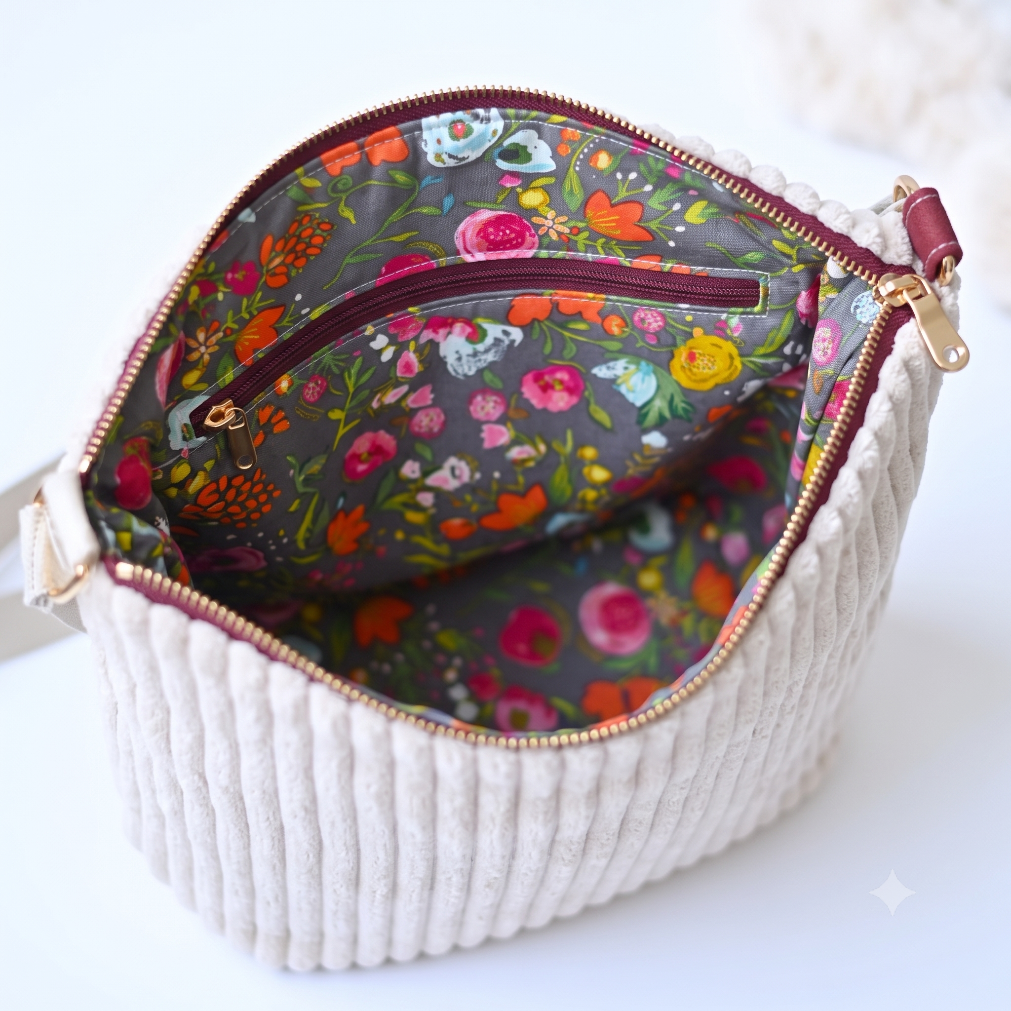 Crossbody Bag Sewing Pattern PDF | Curved Shoulder Bag with Turn Lock Flap | Zip Pockets | 48 Page Tutorial | Instant Download