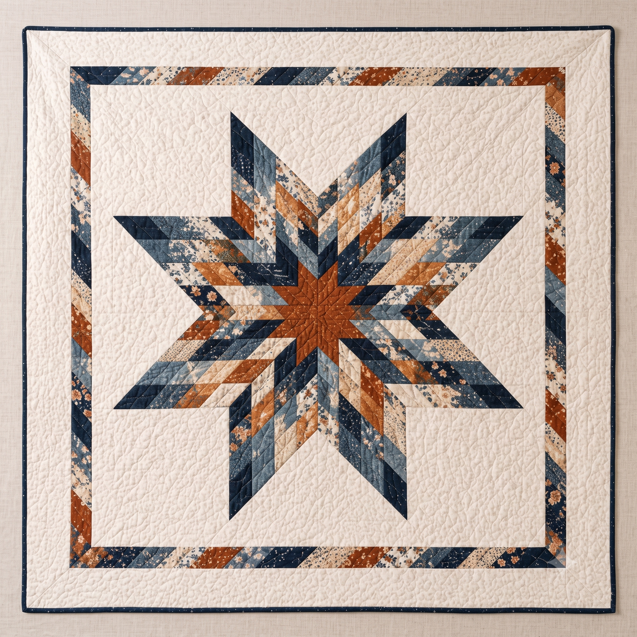 Midnight Compass Quilt Pattern PDF | Modern Lone Star Quilt | Strip Pieced, No Y-Seams | Crib, Throw & Large Throw | Instant Download