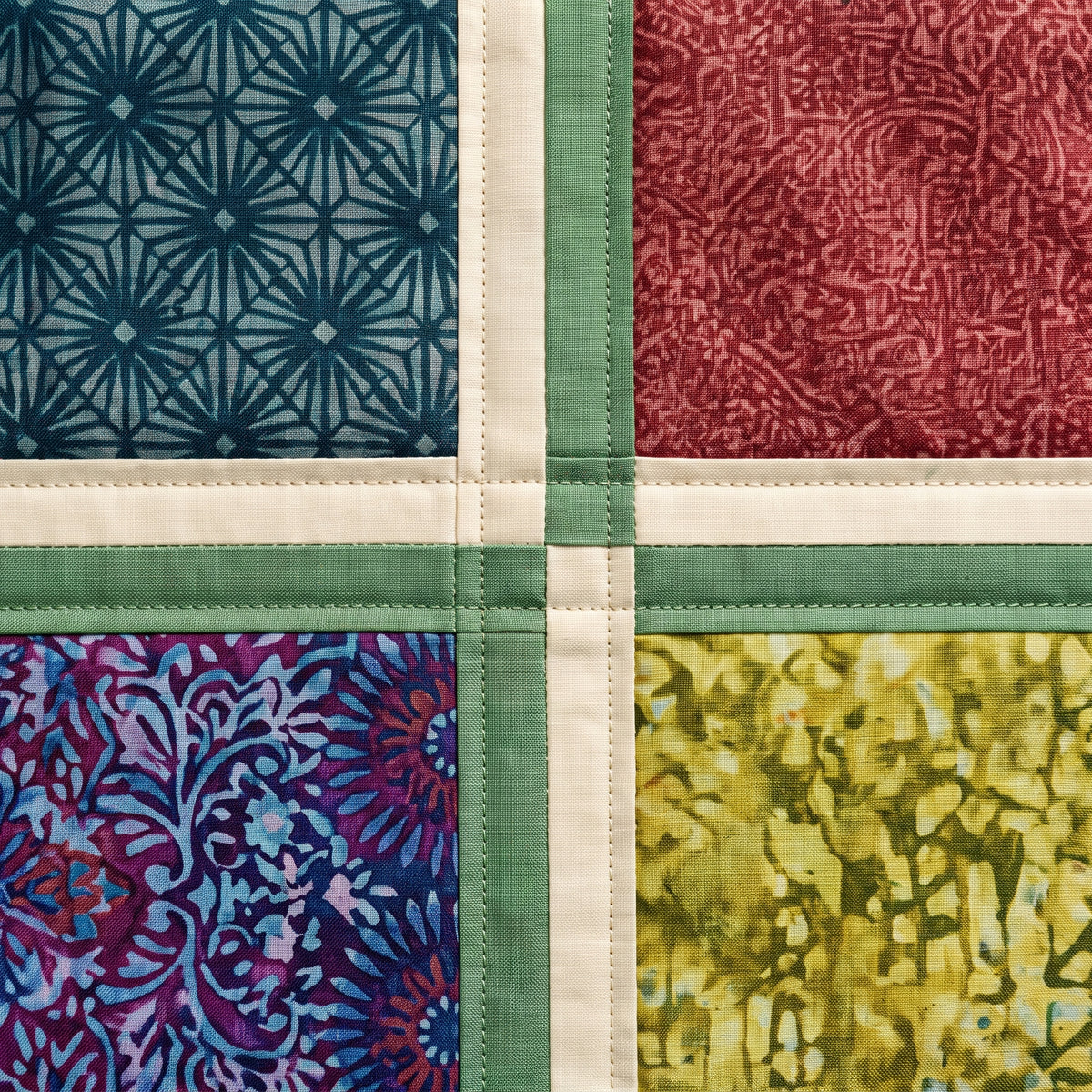 Modern Plaid Quilt Pattern PDF, 60x60 Throw, Fat Quarter Friendly