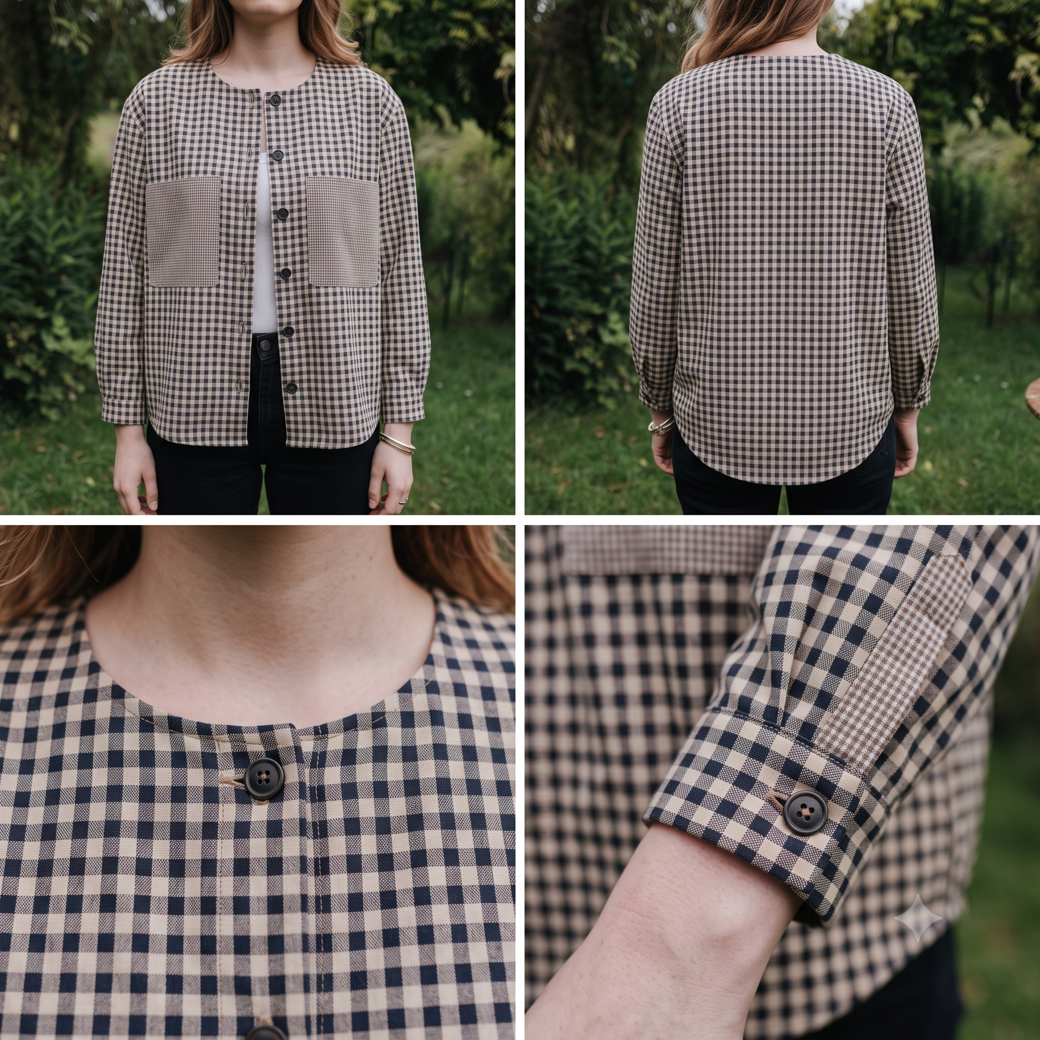 Oversized Shirt Sewing Pattern PDF | Round Neck Collarless Shirt | Sizes XS-XXXL | Intermediate Sewing Pattern | Instant Download