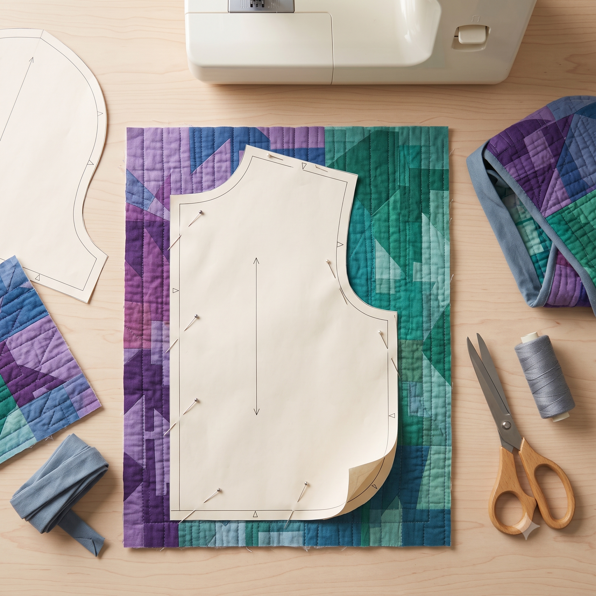 Hooded Quilt Coat Sewing Pattern | Quilted Jacket PDF | Sizes XXS-4XL | A0, A4 & US Letter