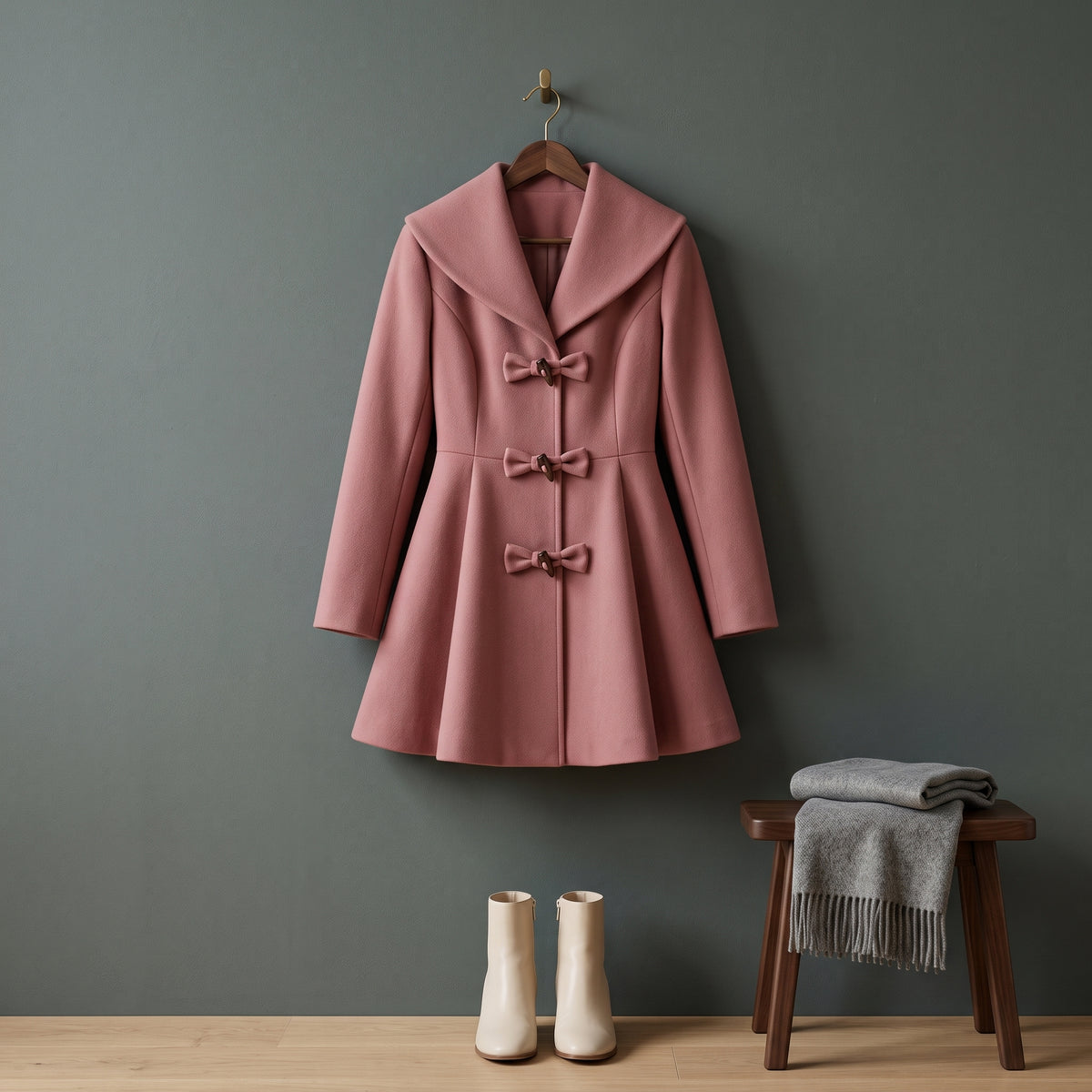 Shawl Collar Winter Coat Sewing Pattern PDF, XS-3XL, Fit and Flare