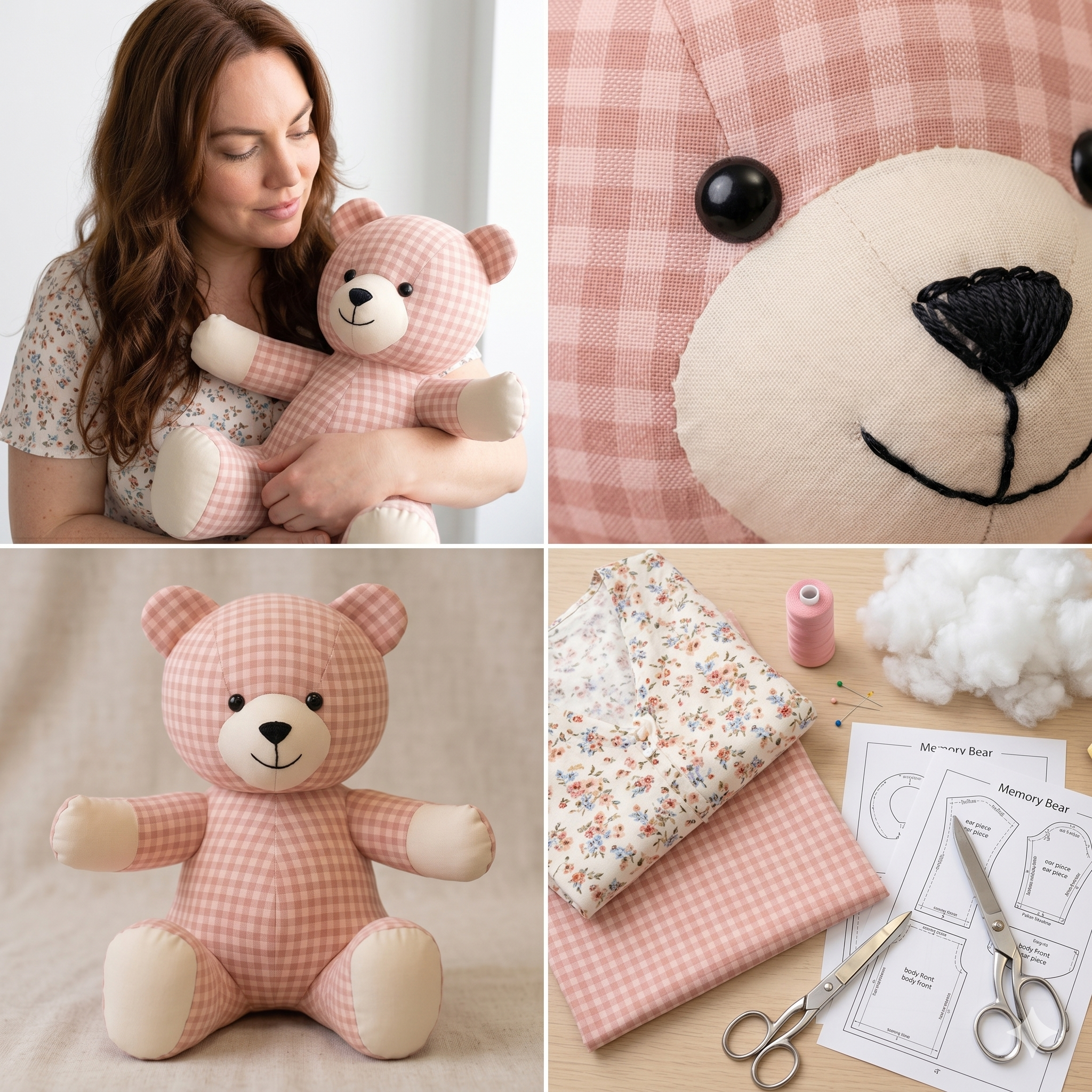Memory Bear Sewing Pattern PDF | Keepsake Teddy Bear from Clothes