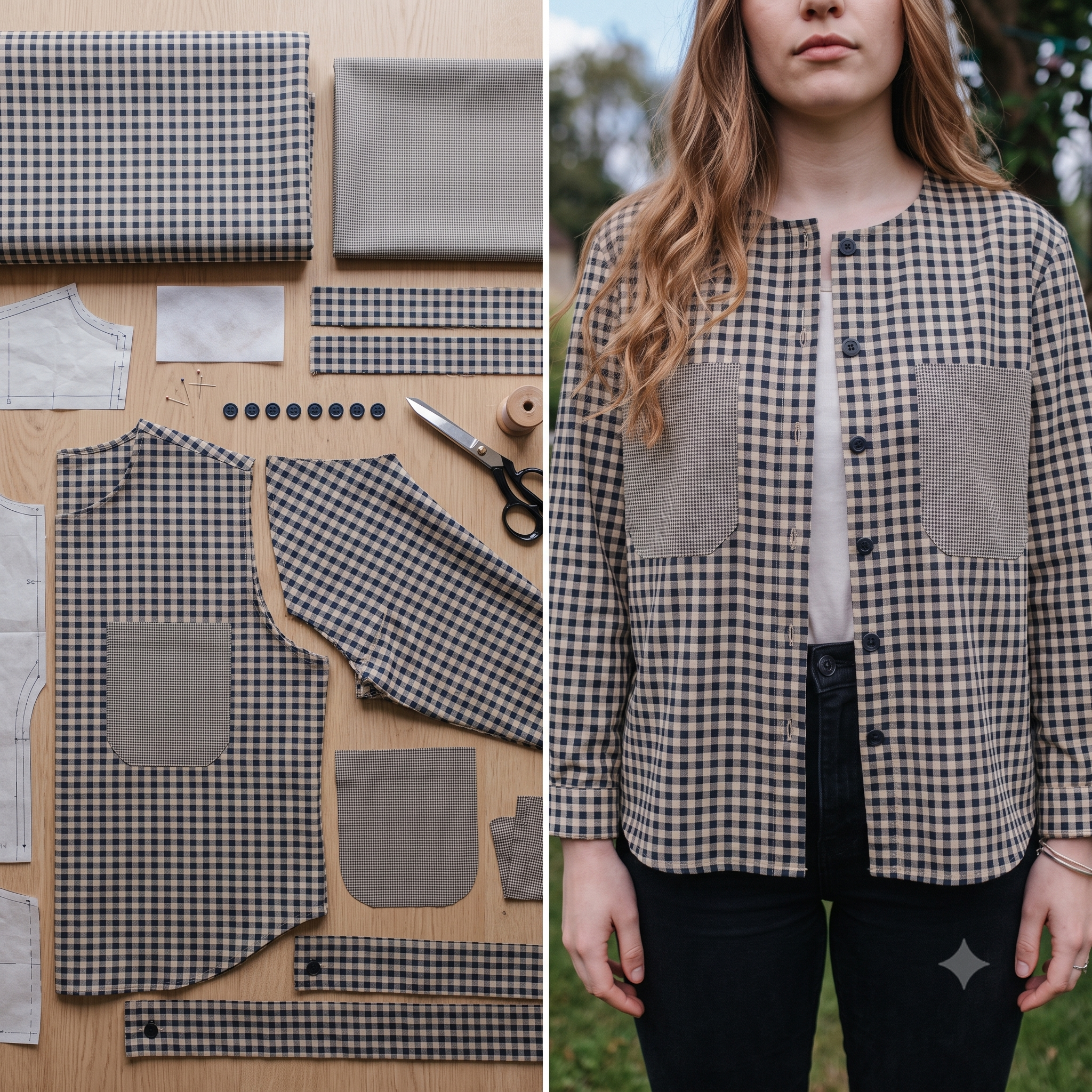 Oversized Shirt Sewing Pattern PDF | Round Neck Collarless Shirt | Sizes XS-XXXL | Intermediate Sewing Pattern | Instant Download