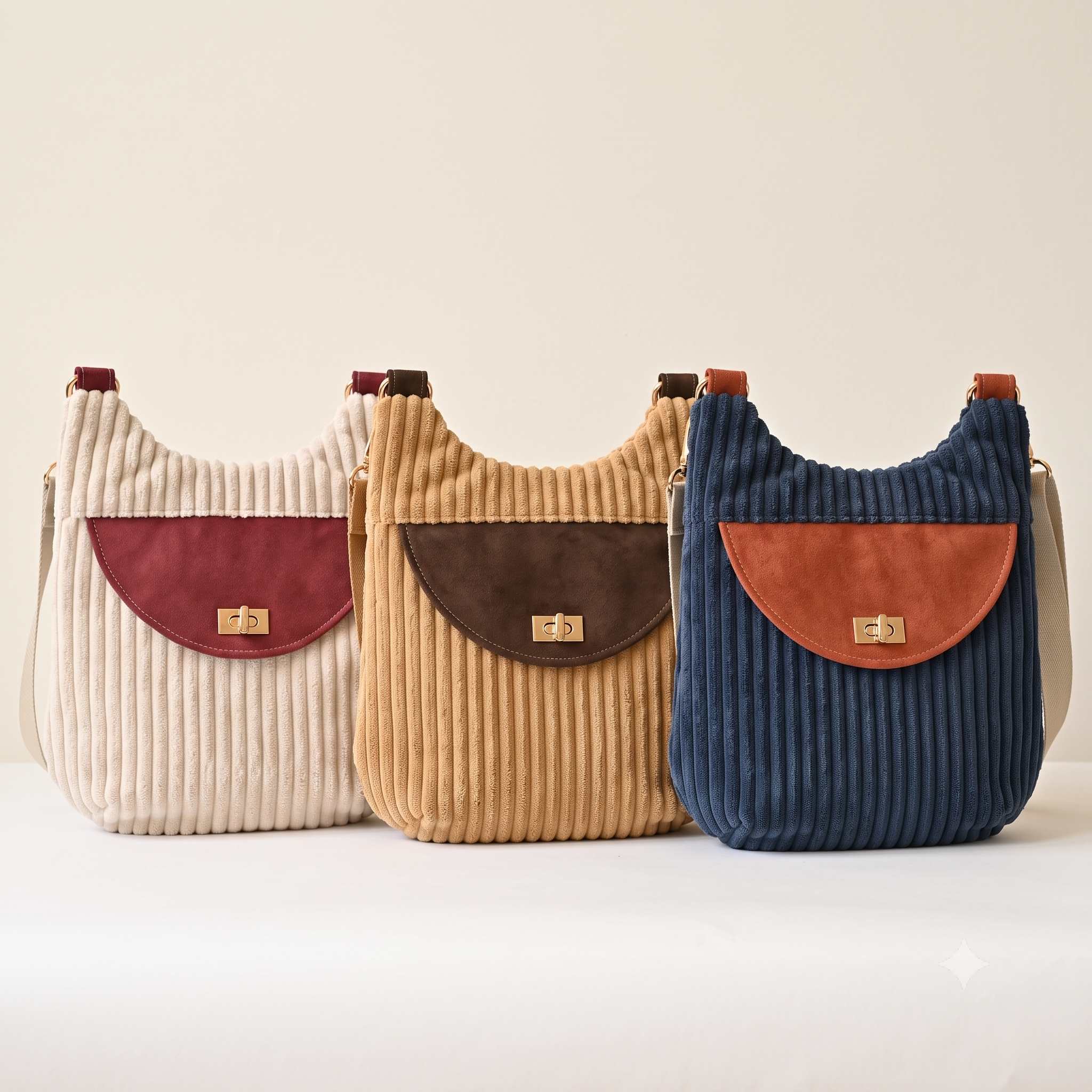 Crossbody Bag Sewing Pattern PDF | Curved Shoulder Bag with Turn Lock Flap | Zip Pockets | 48 Page Tutorial | Instant Download