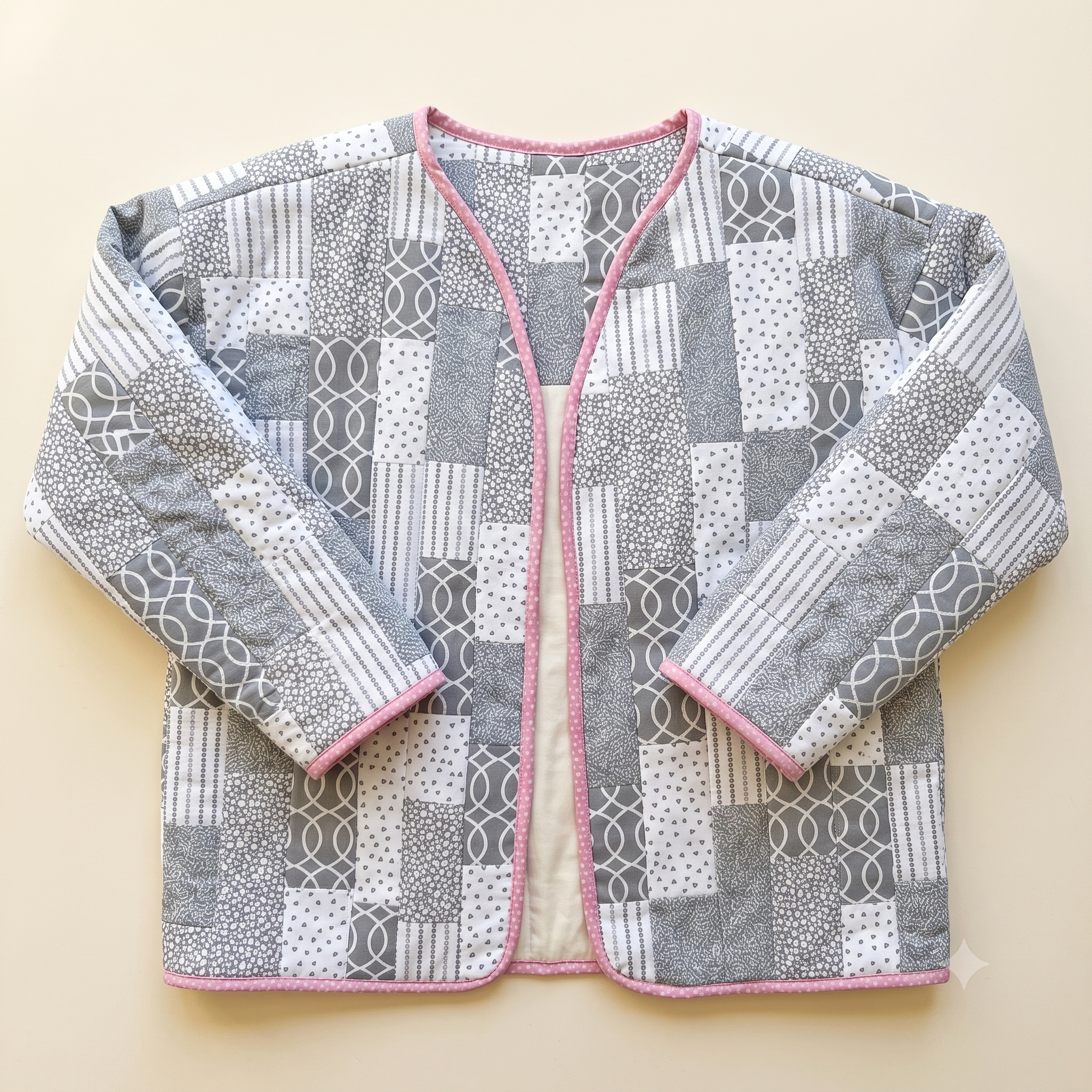 Quilted Patchwork Sweatshirt Jacket — PDF Sewing Pattern
