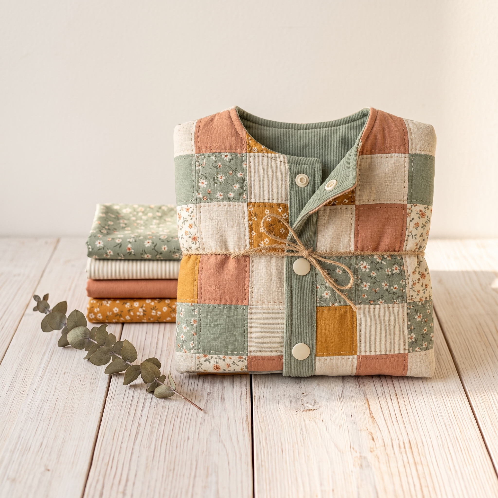 Scrap Busting Baby Jacket Sewing Pattern | Reversible Patchwork Coat PDF | Newborn to 5 Years | Instant Download