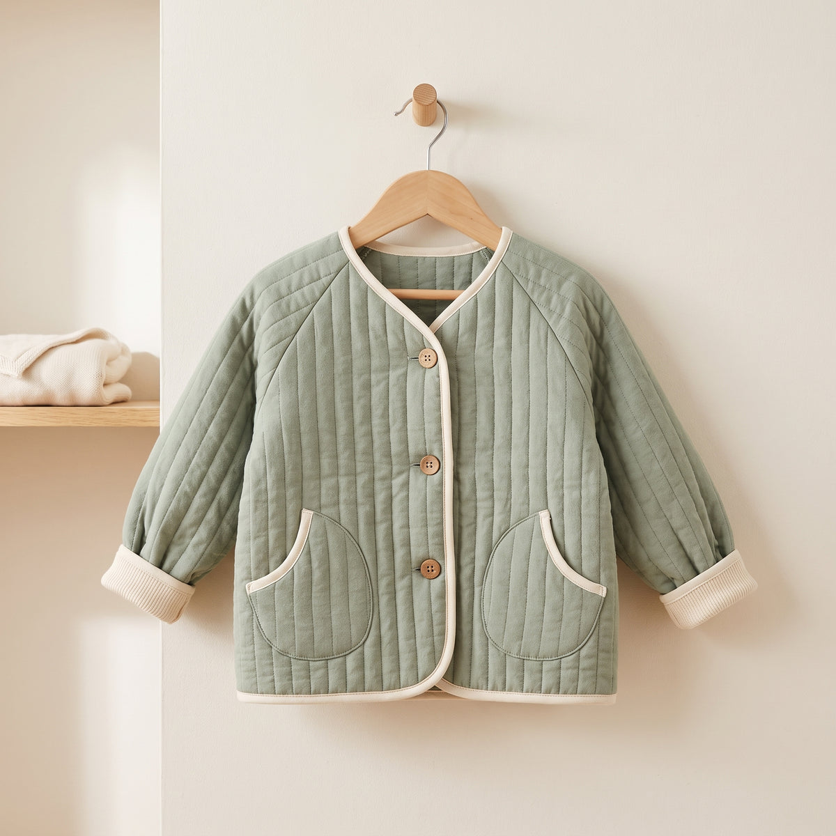 Kids Quilted Jacket Sewing Pattern | Unisex Raglan Jacket, Ages 1 to 12 | Bias Bound Edges, No Serger Needed | Instant PDF