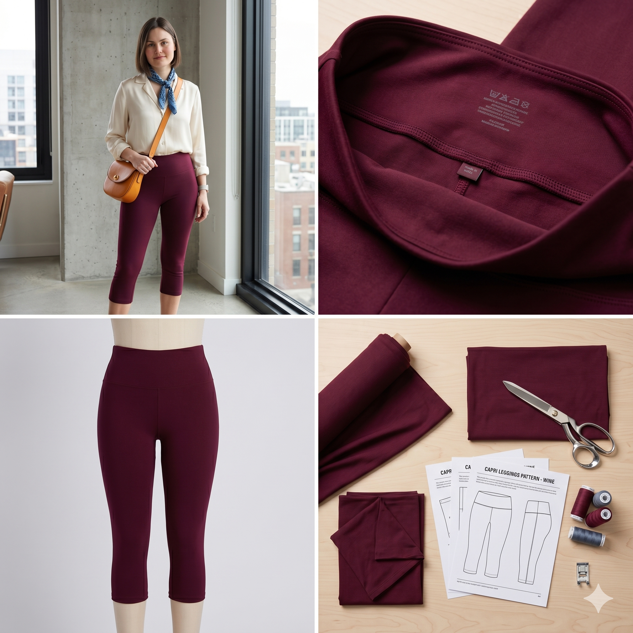 Low-rise Capri Legging -Sewing Pattern Pdf