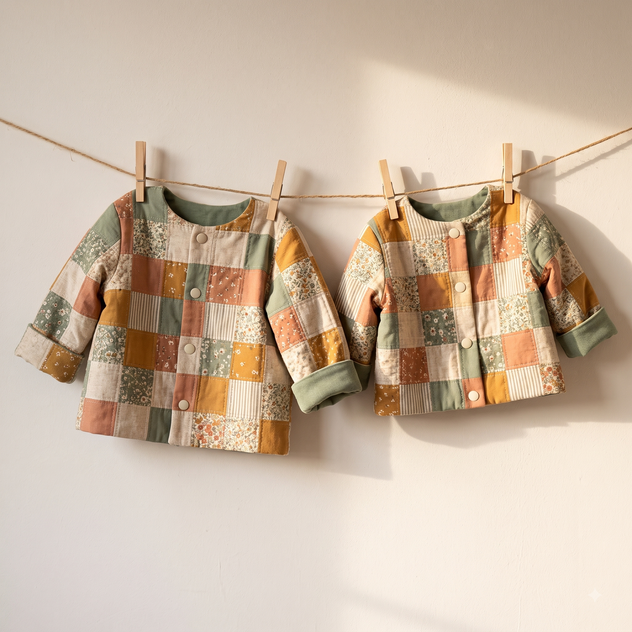 Scrap Busting Baby Jacket Sewing Pattern | Reversible Patchwork Coat PDF | Newborn to 5 Years | Instant Download