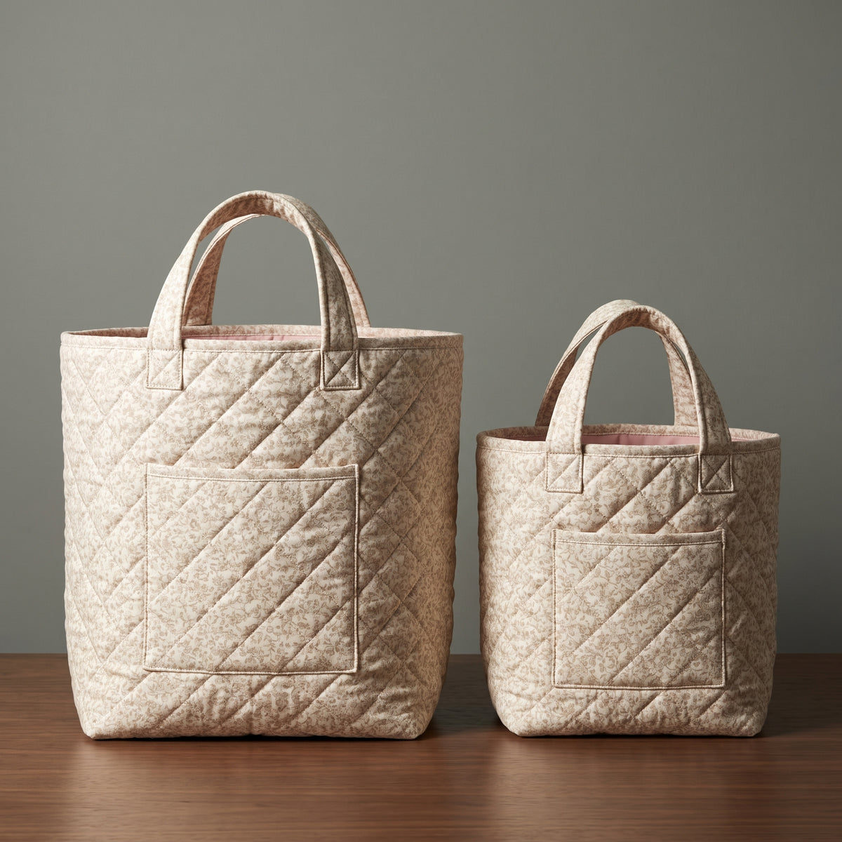 Fabric Storage Basket & Tote Bag PDF Sewing Pattern, 2 Sizes, Beginner