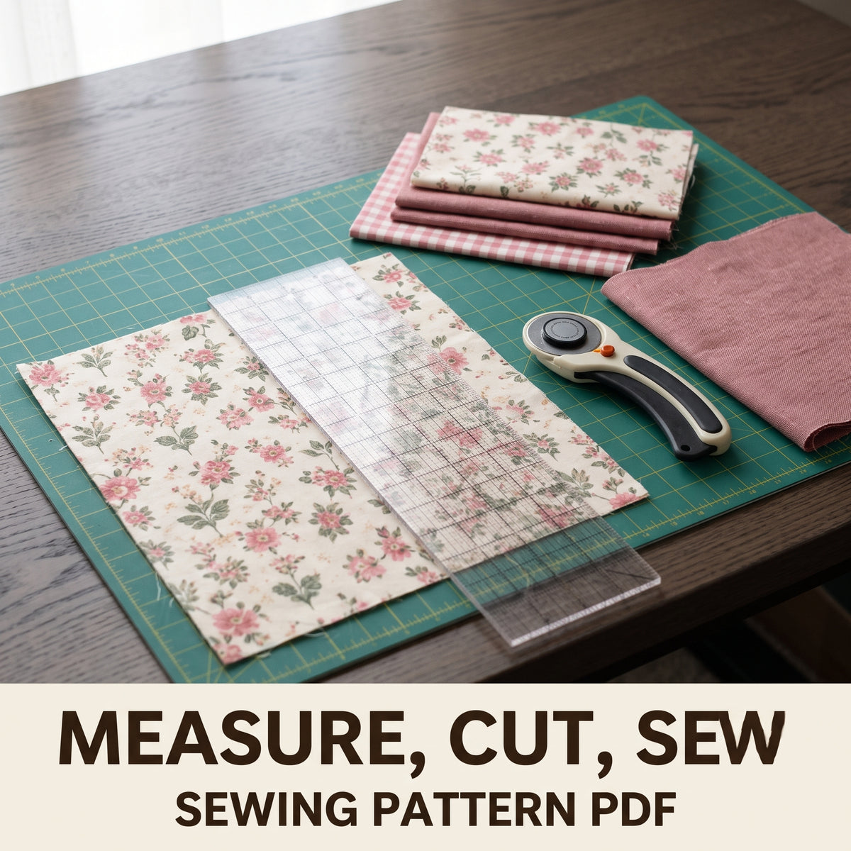 Multi Pocket Tote Bag Sewing Pattern PDF, 3 Sizes, Side Pockets, Front Pocket and Flat Bottom