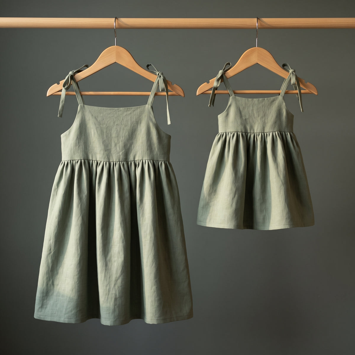 Girl and Doll Matching Dress Sewing Pattern PDF | Tie Strap Sundress, 2-8 Years + 18 inch Doll | Beginner