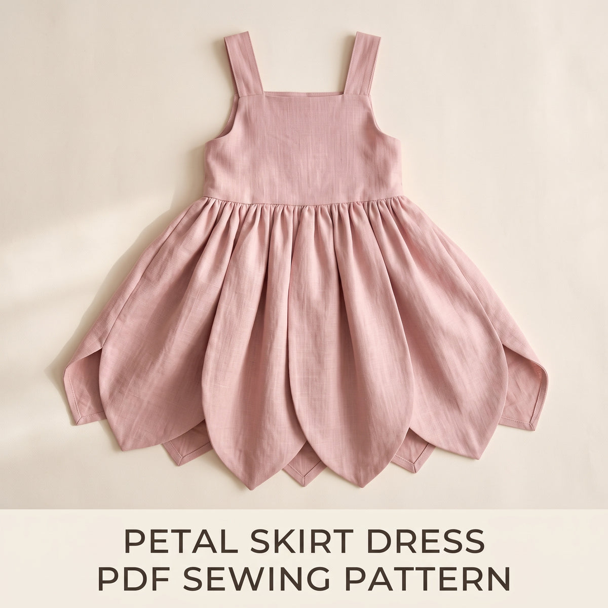 Girls Petal Skirt Dress Sewing Pattern PDF | Flower Party Dress for 12 Months to 10 Years | 10 Sizes | A4 Letter A0 Projector