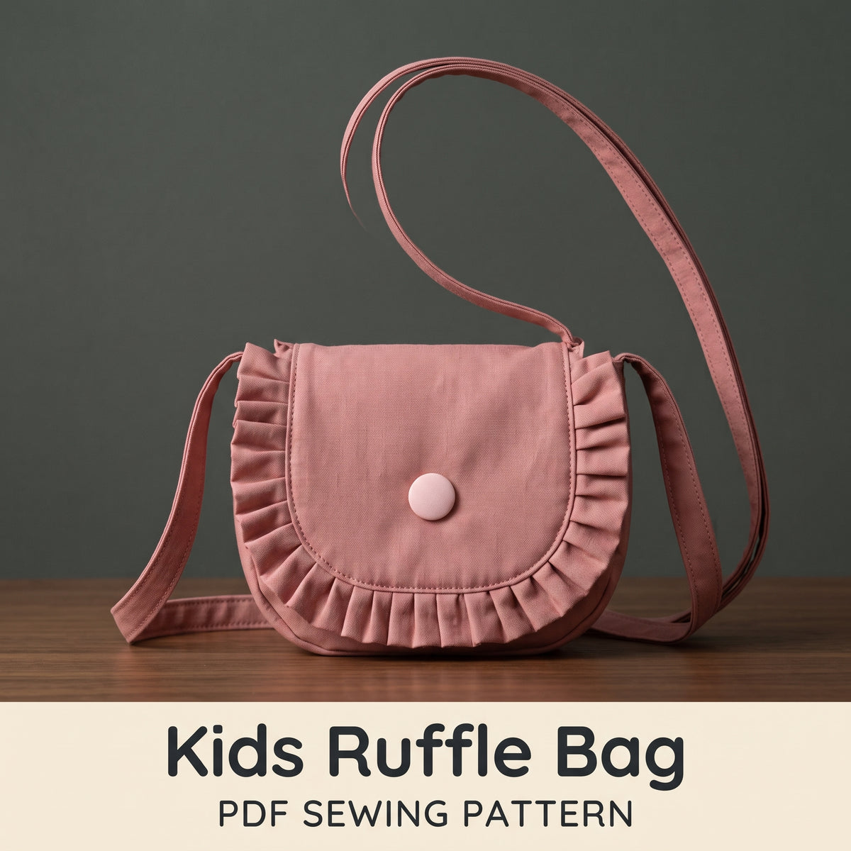 Girls Ruffle Bag Sewing Pattern PDF | Kids Crossbody | Beginner