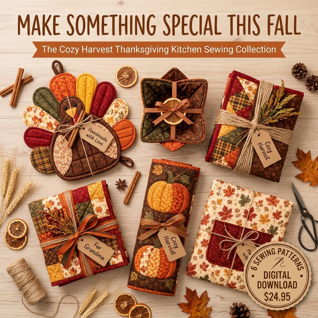 Thanksgiving Kitchen Sewing Bundle – 6 PDF Sewing Patterns