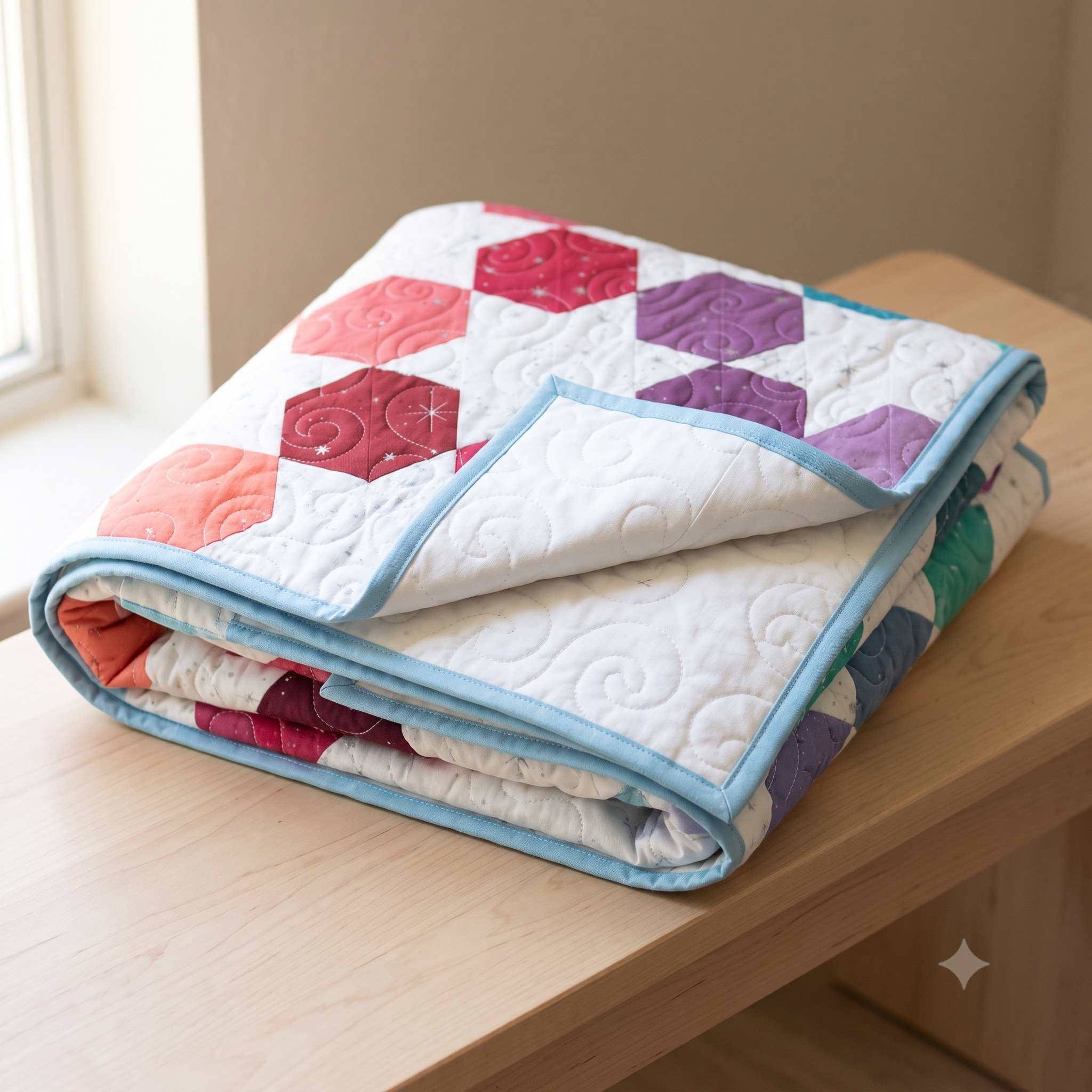 Jelly Roll Hexagon Quilt Pattern | Scrappy Ombre Throw Quilt PDF | Easy Hexie Quilt No Y Seams | Instant Download