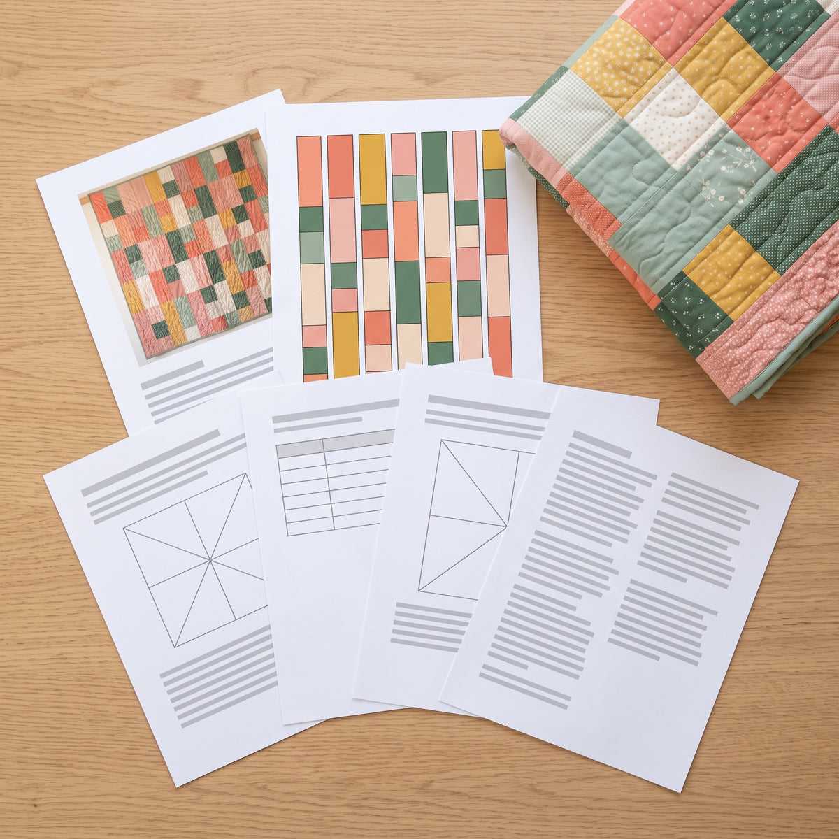 Hopscotch Quilt Pattern PDF, Layer Cake Friendly, 10 Inch Squares, 5 Sizes Baby to King, Easy Beginner Quilt