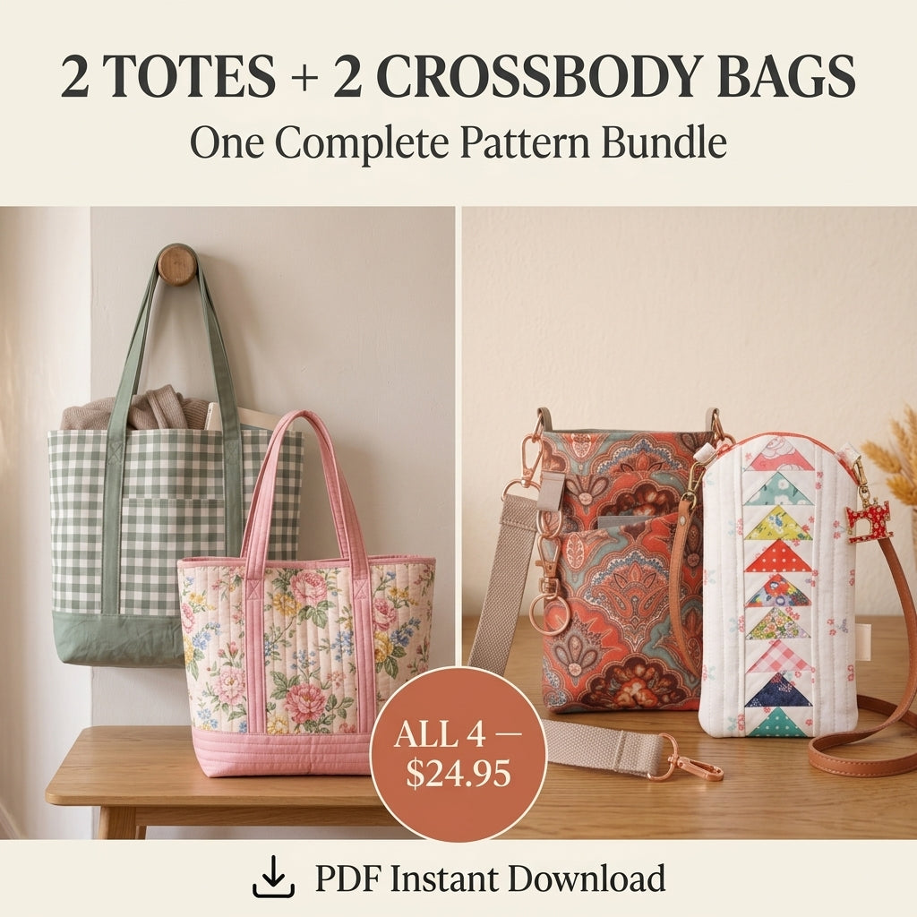 The Everyday Bag Collection – 4 PDF Sewing Patterns