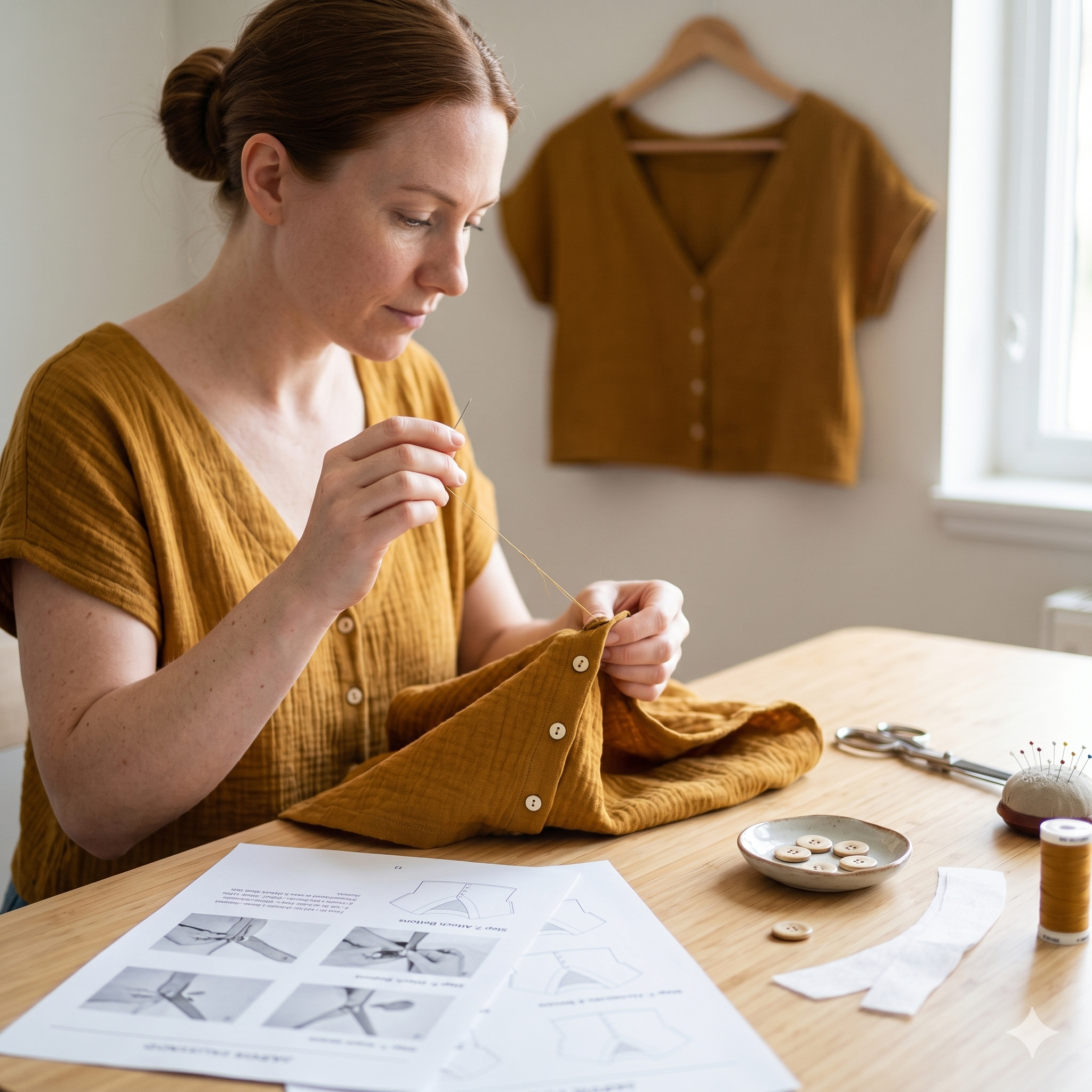 Jarvis V-Neck Blouse Sewing Pattern: Knit or Woven (Digital PDF) (EU 34-52 US 4-22)